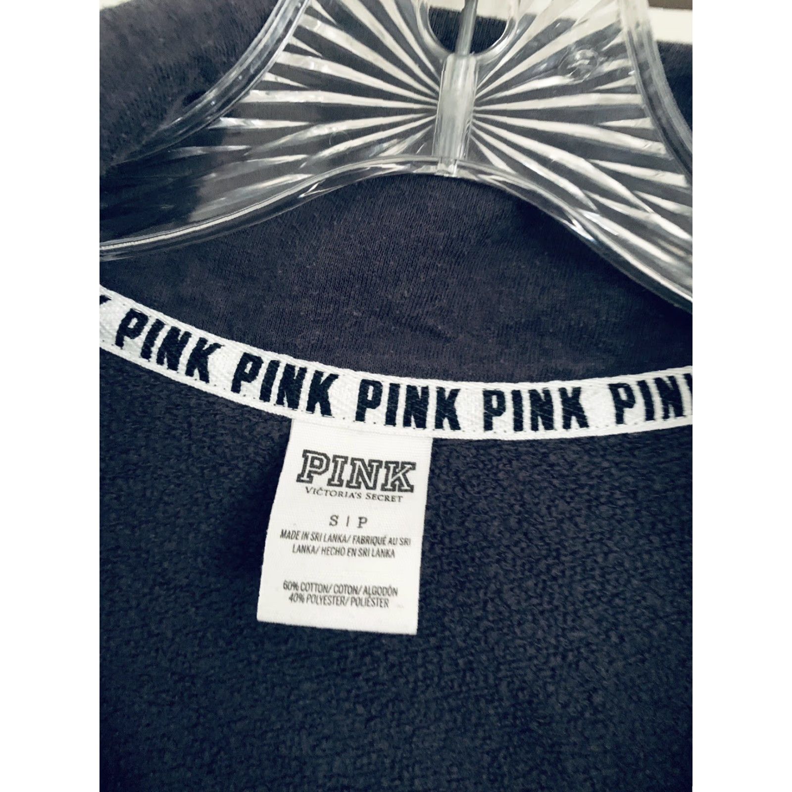 Victoria's Secret VIKORIA'S SECRET PINK Small Grey Long Sleeve 1/4 Button Up Pullover Sweatshirt Size S / US 4 / IT 40 - 4 Thumbnail