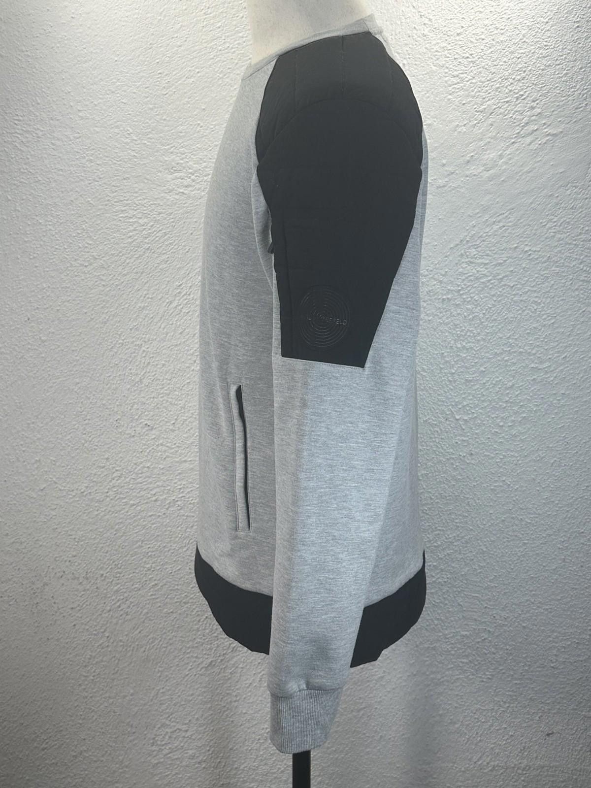 Karl Lagerfeld Karl Lagerfeld Men's Gray/Black Logo Fleece Pullover Size US S / EU 44-46 / 1 - 2 Thumbnail