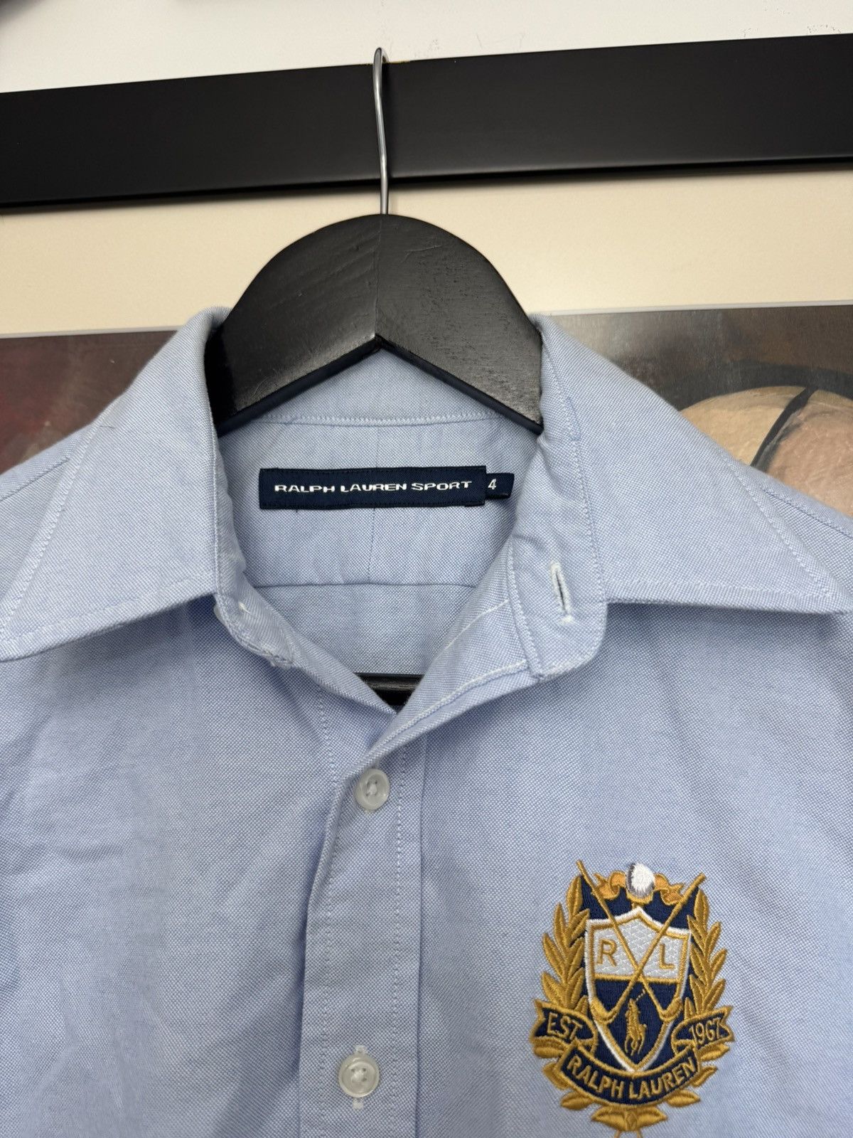 Ralph Lauren Ralph Lauren Women's Oxford Blue Button Down Shirt 4 Size S / US 4 / IT 40 - 3 Thumbnail