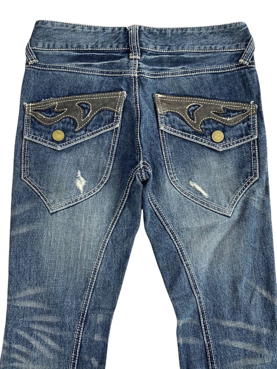 JACKROSE 2000’s Y2K Jackrose Distressed Repaired Flared Denim Size US 30 / EU 46 - 13 Thumbnail