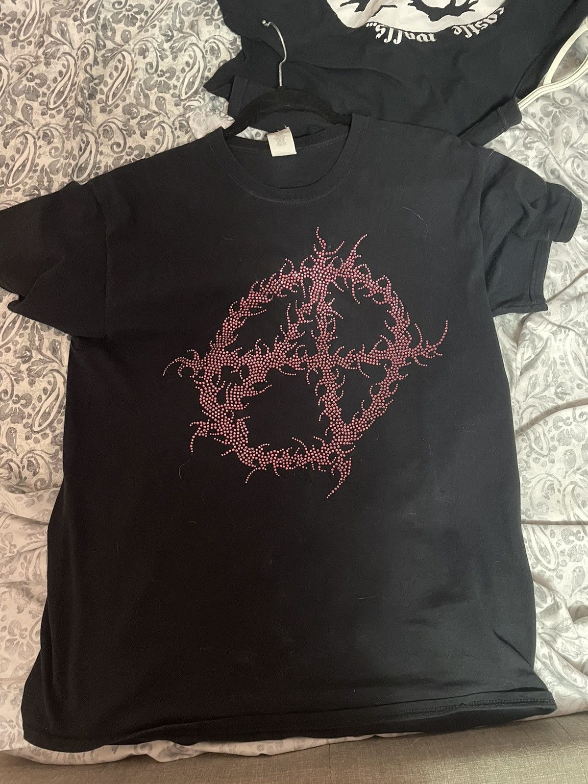 Lil Peep LiL TRACY ANARCHY RHINESTONE TEE Size US XL / EU 56 / 4 - 1 Thumbnail