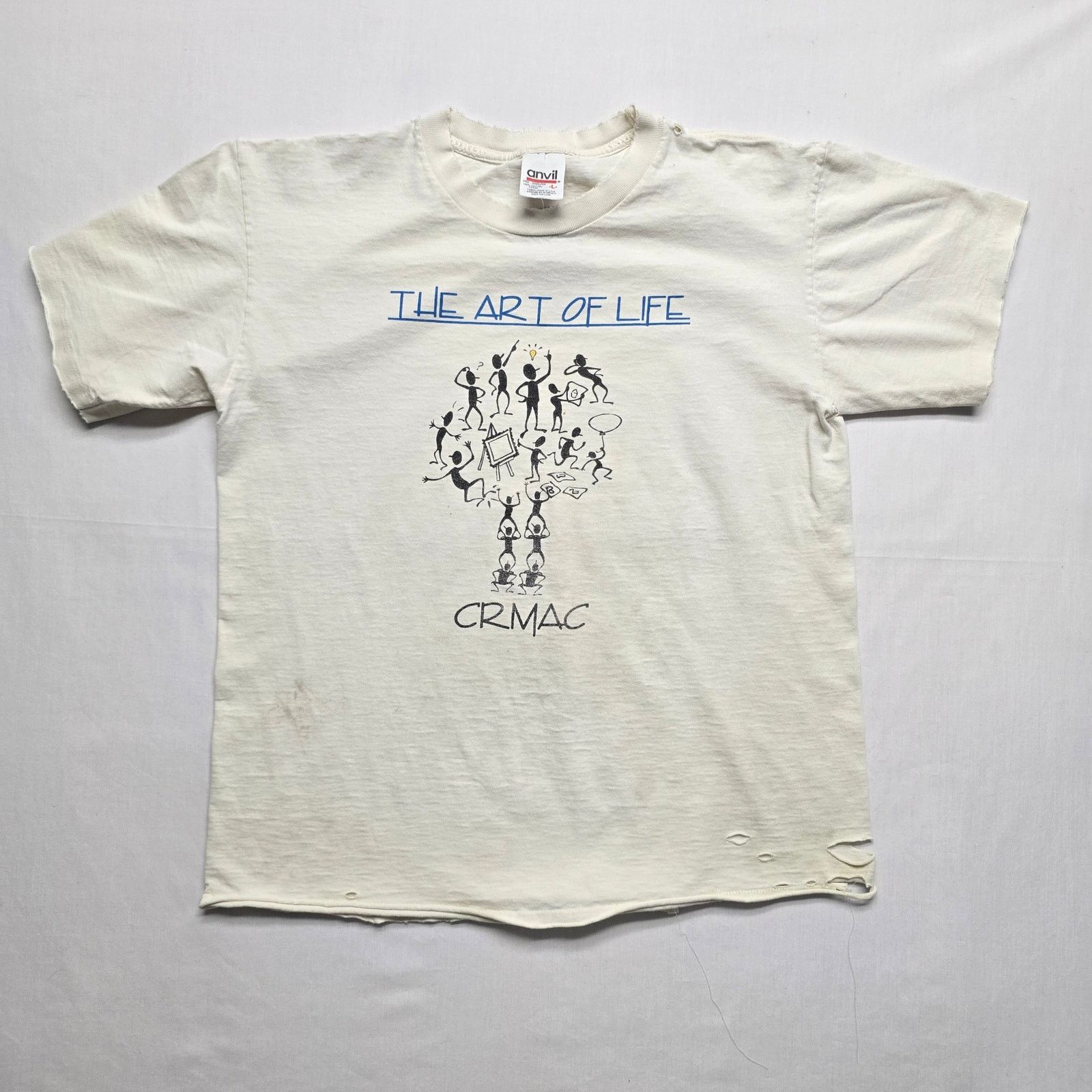 Vintage Vintage Art Of Life Tee CRMC Distressed White L Tee 90s VTG Size L / US 10 / IT 46 - 1 Thumbnail