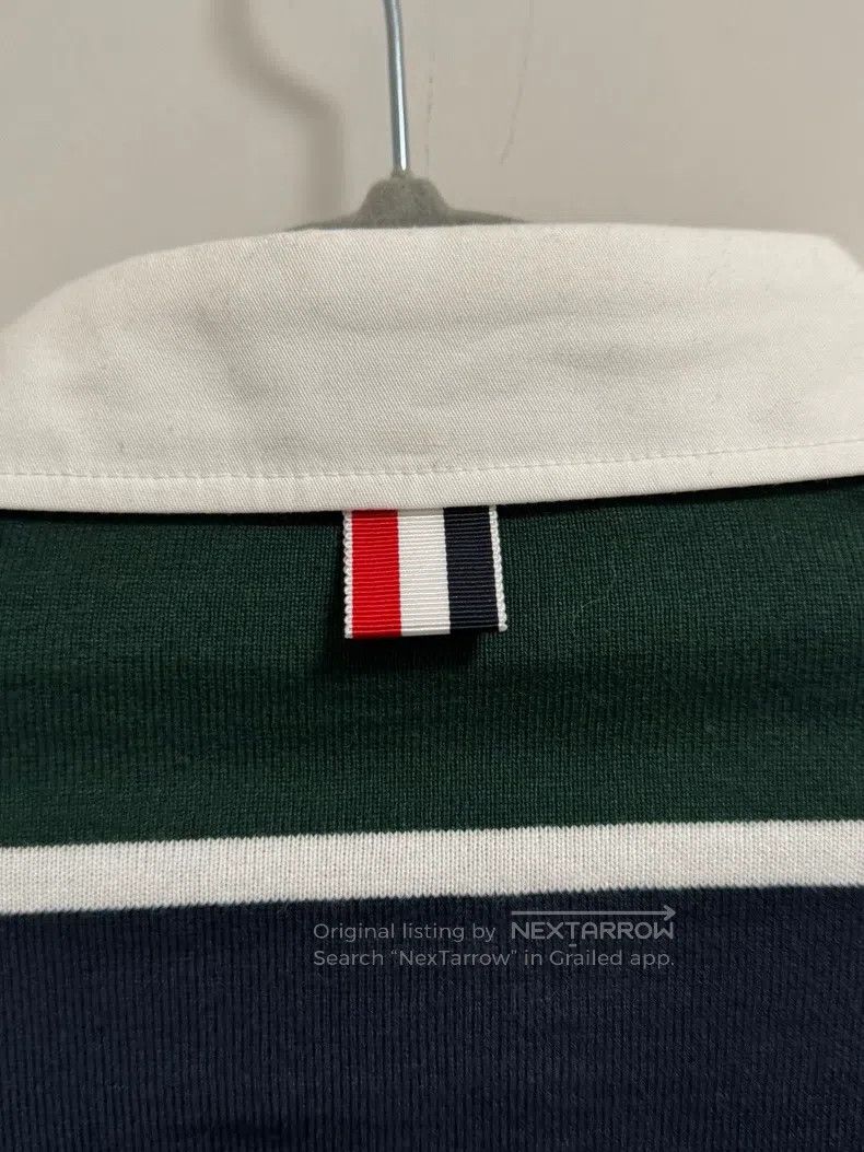Thom Browne Thom Browne Olive striped Polo shirt Size US M / EU 48-50 / 2 - 6 Thumbnail