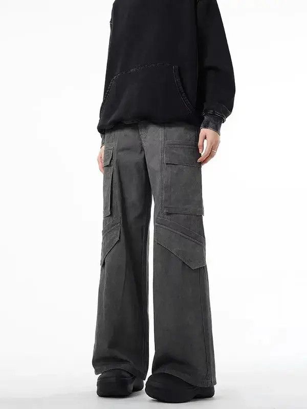 Jean Vintage washed multi-pocket cargo jeans Size US 32 / EU 48 - 2 Thumbnail