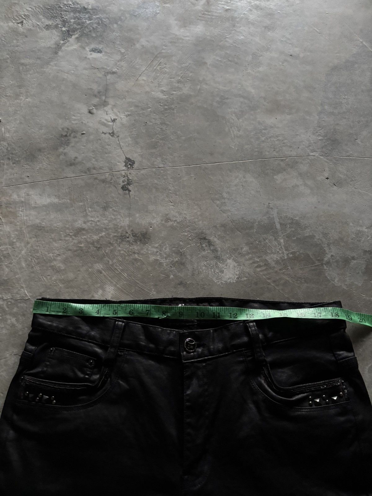 Beauty Beast × Isamu Katayama Backlash × Yasuyuki Ishii CLOUD 72 leather pant zipper sick backpocket rhinestone punk Size US 37 - 18 Thumbnail