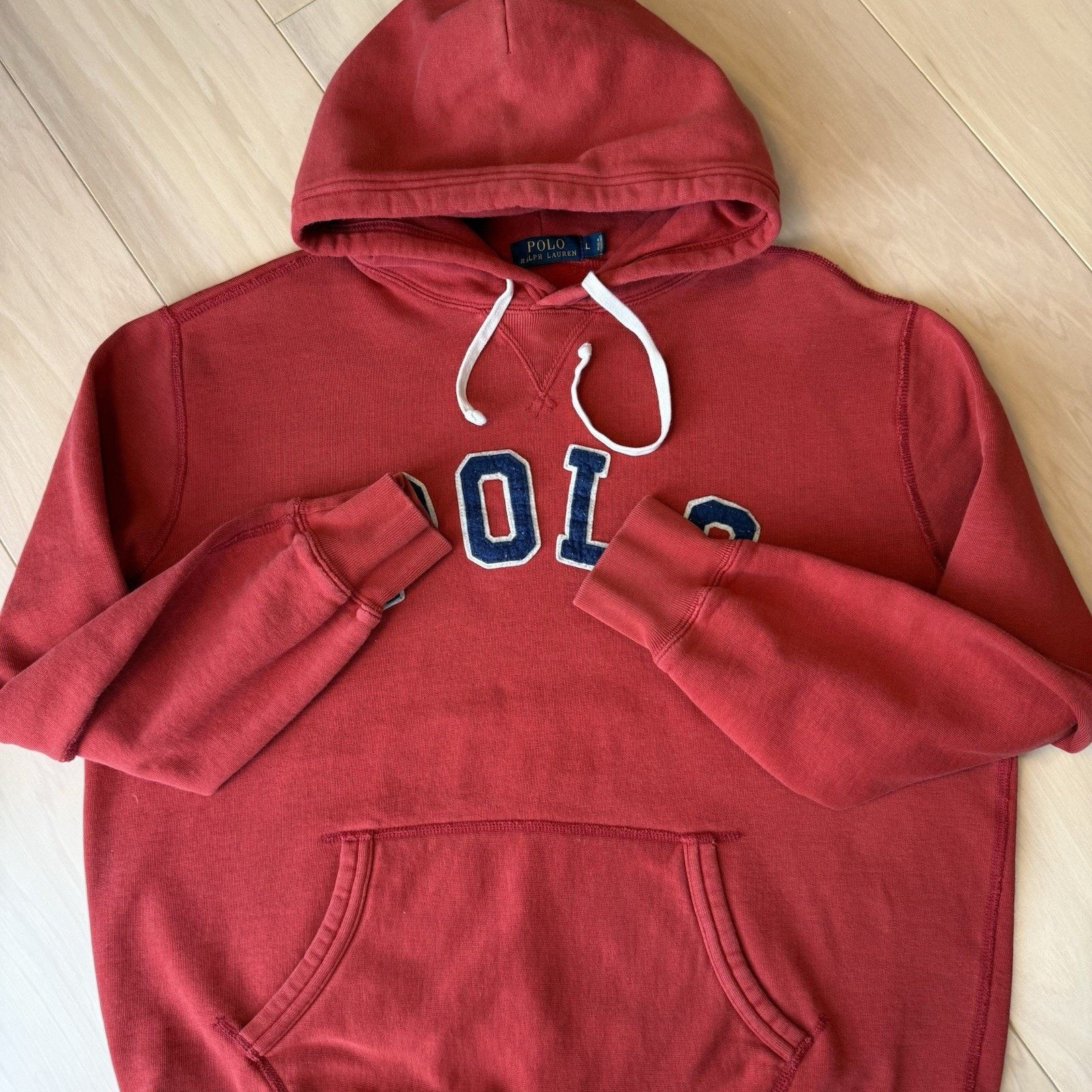 Polo Ralph Lauren Polo Ralph Lauren Hoodie Large Red Heavy Fleece Pullover Size US L / EU 52-54 / 3 - 5 Thumbnail