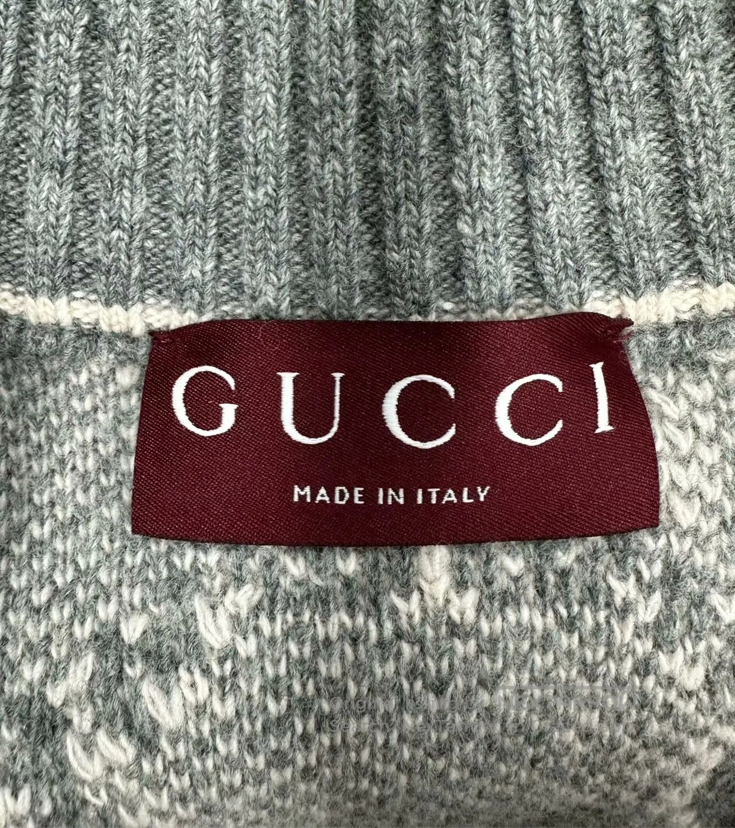 Gucci Guicci Gray Double G Monogram Logo Zip-Up Knit Jacket| Size US XS / EU 42 / 0 - 4 Thumbnail