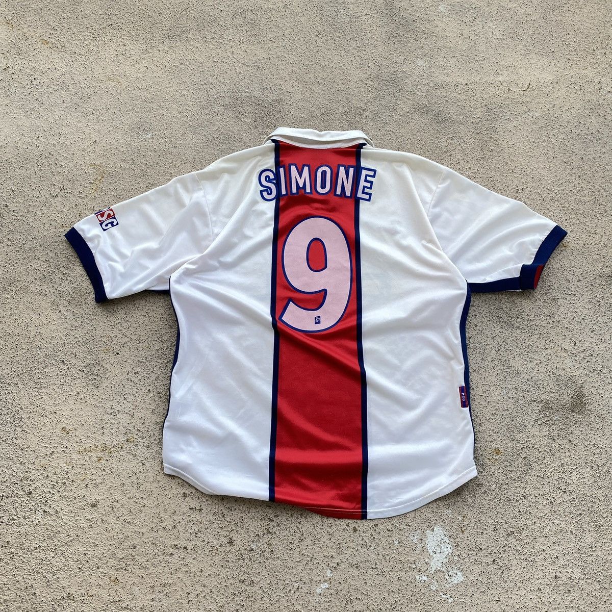 Nike vintage Nike Paris Saint Germain SIMONE 9 1997 SOCCER JERSEY Size US XL / EU 56 / 4 - 2 Thumbnail