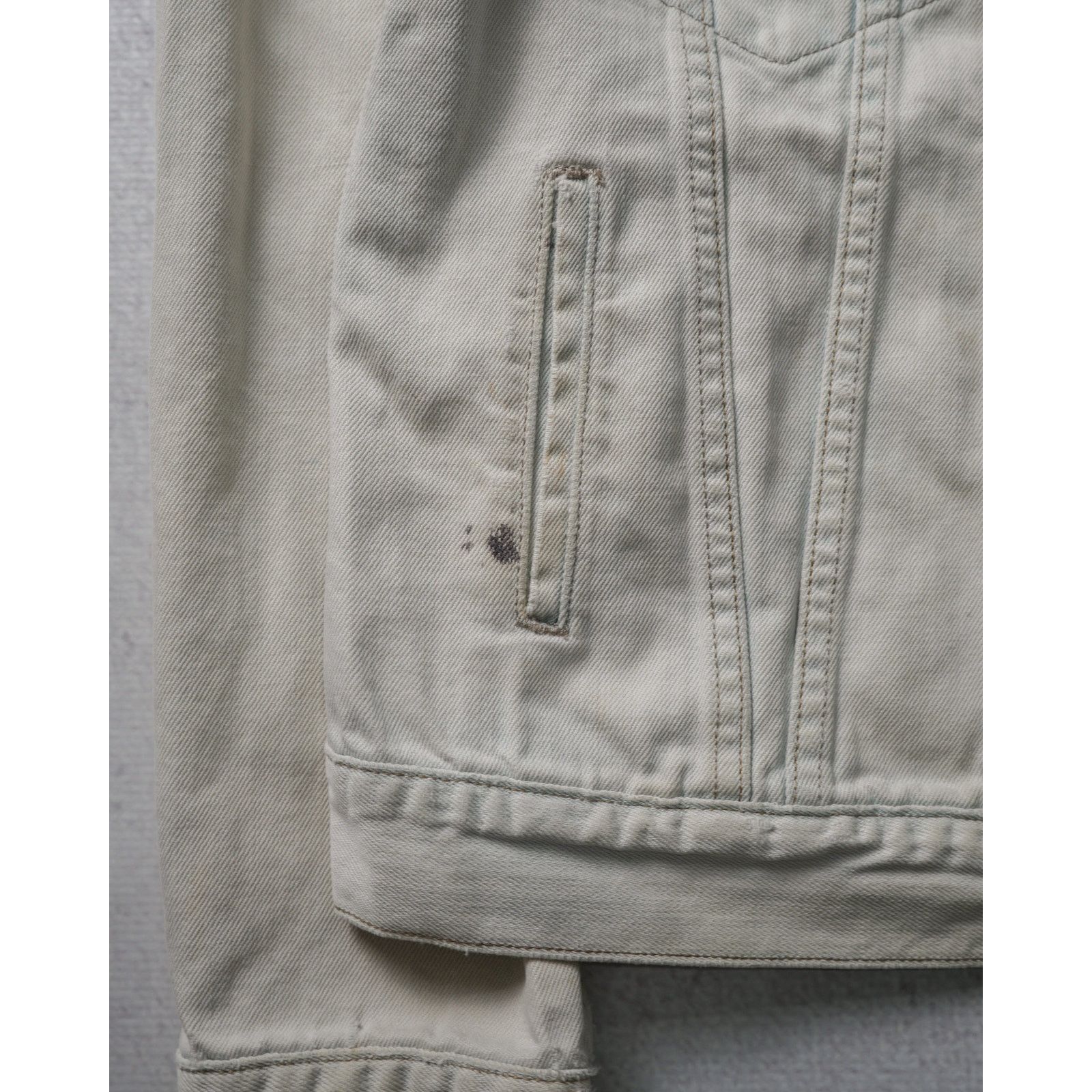 Levi's Vintage 90s Levis White Denim Jacket - Women's Medium Size M / US 6-8 / IT 42-44 - 5 Thumbnail