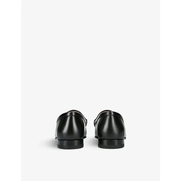 o1w1db10725 Leather Buckle Loafer in Black