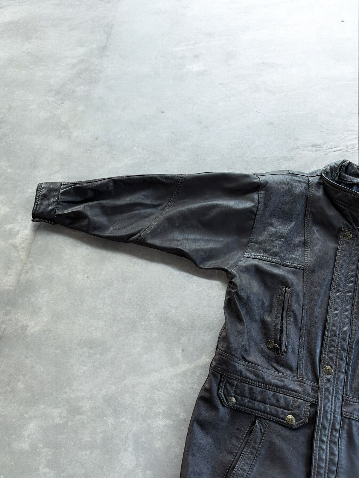 Japanese Brand × Leather × Vintage Vintage Zipper Up Leather Jacket vintage y2k 90’ Size US L / EU 52-54 / 3 - 5 Thumbnail