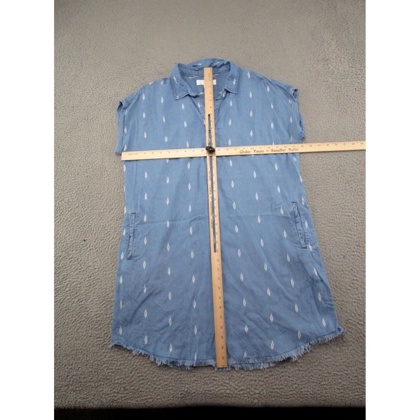 Vintage Thread Supply Lyocell Tencel Cap Sleeve Dress Womens Size L Pockets Blue Size L / US 10 / IT 46 - 6 Thumbnail