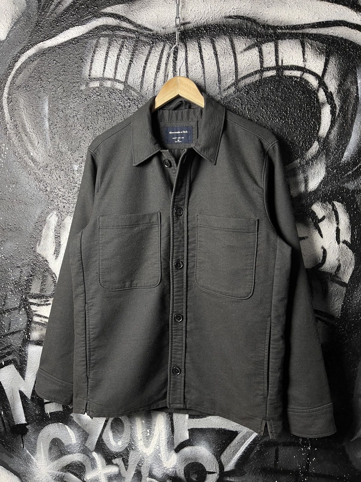 Abercrombie & Fitch Abercrombie & Fitch Grey Cotton Overshot Jacket Men’s Size M Size US M / EU 48-50 / 2 - 2 Thumbnail