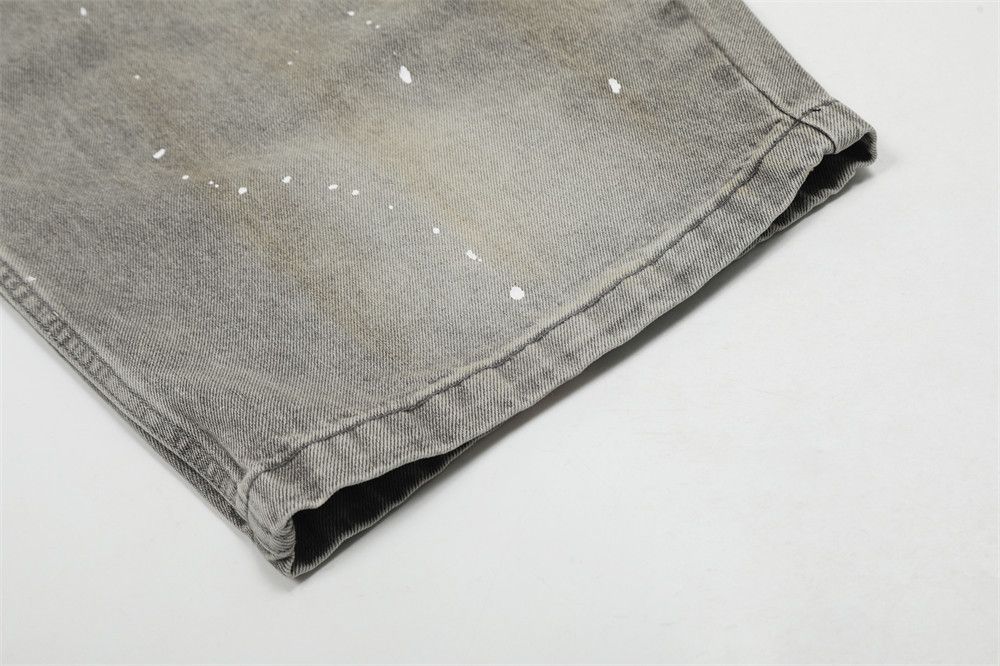 Vintage Men's loose versatile distressed ink-washed scimitar jeans Size US 32 / EU 48 - 6 Thumbnail