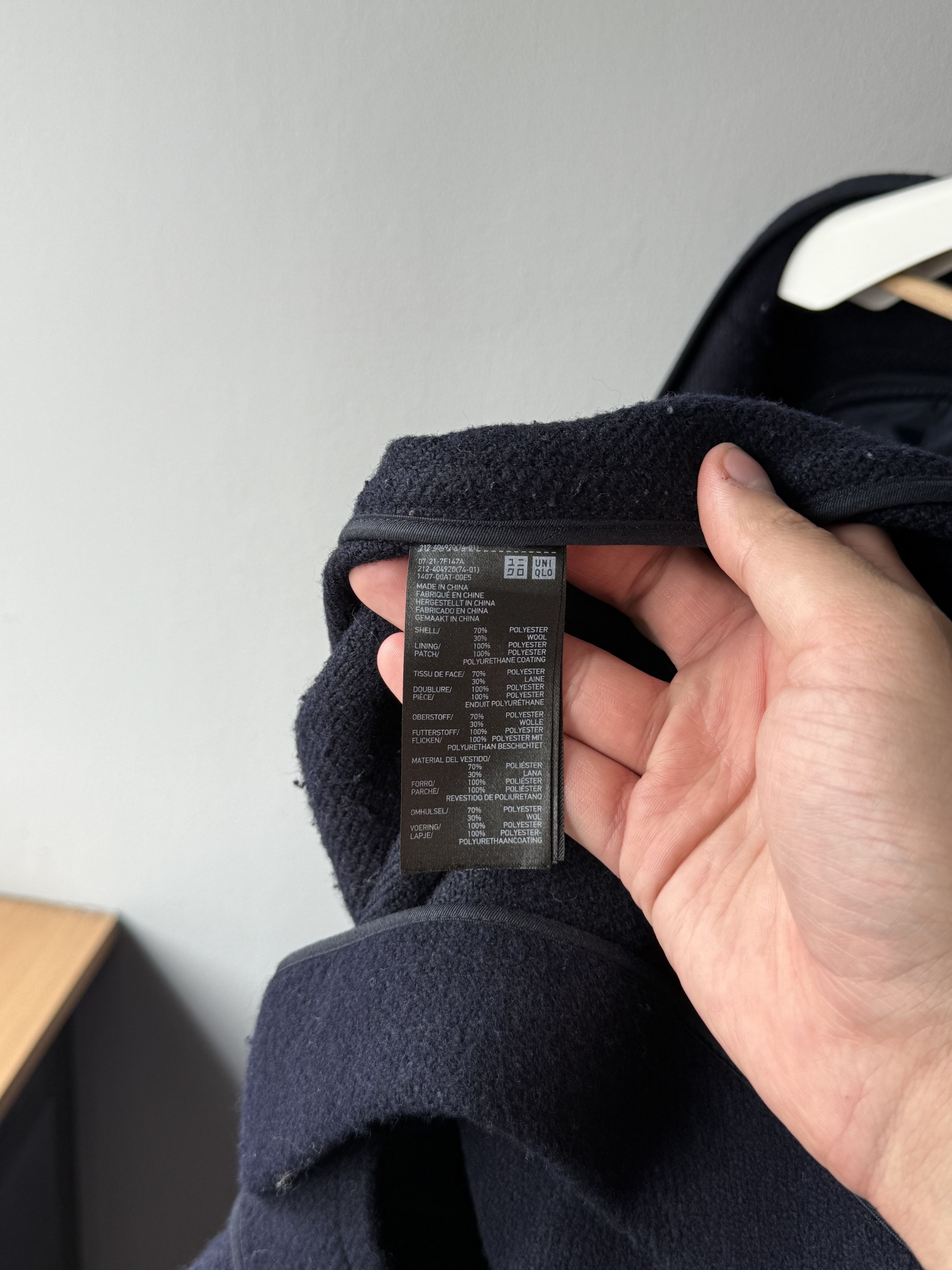JW Anderson × Uniqlo 2017 J.W. Anderson x Uniqlo Blue Wool Hooded Duffle Coat Size M / US 6-8 / IT 42-44 - 15 Thumbnail