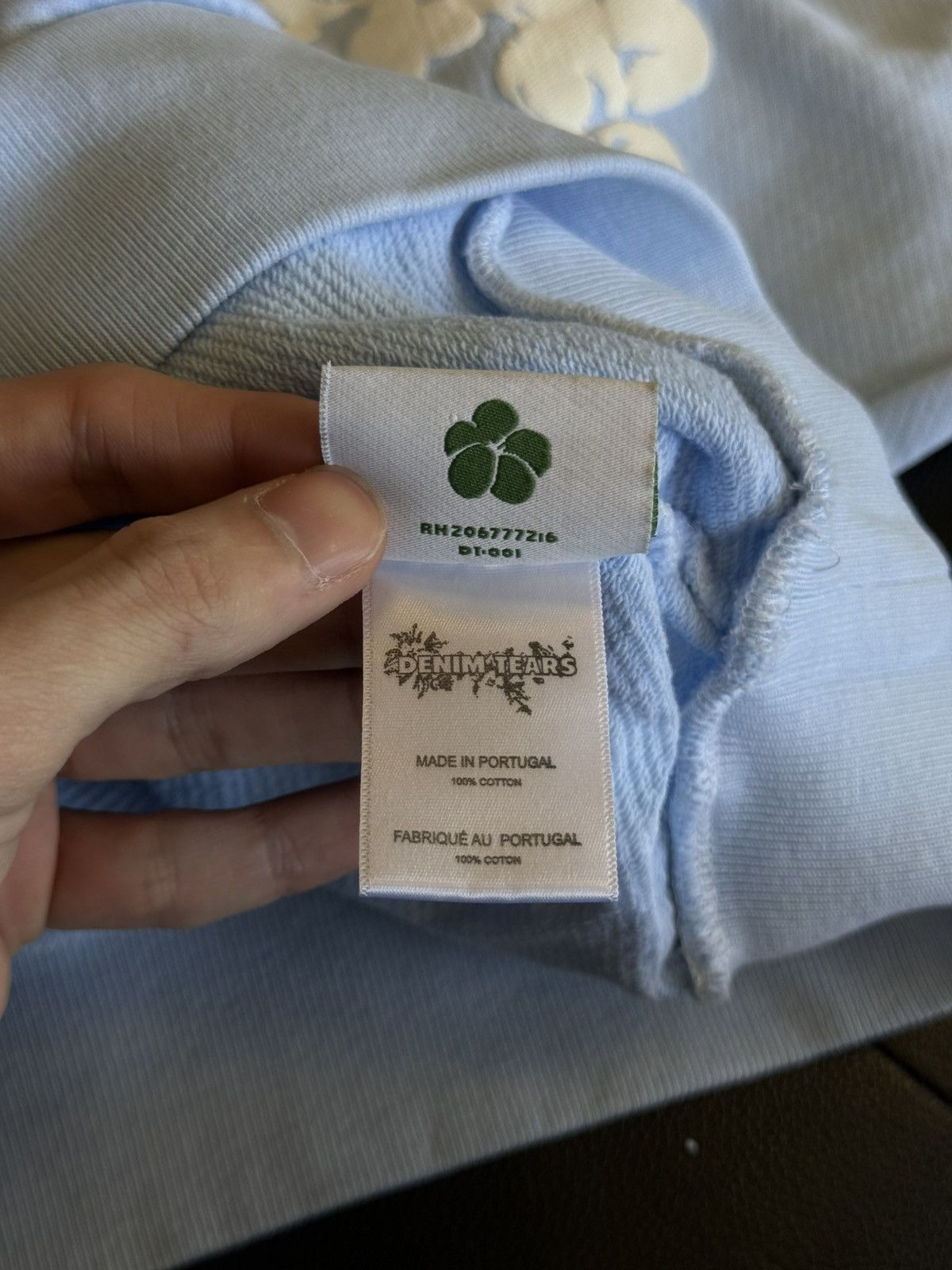 DENIM TEARS Denim Tears Cotton Wreath Hoodie Size XS Blue (NEW) Size US XS / EU 42 / 0 - 9 Thumbnail