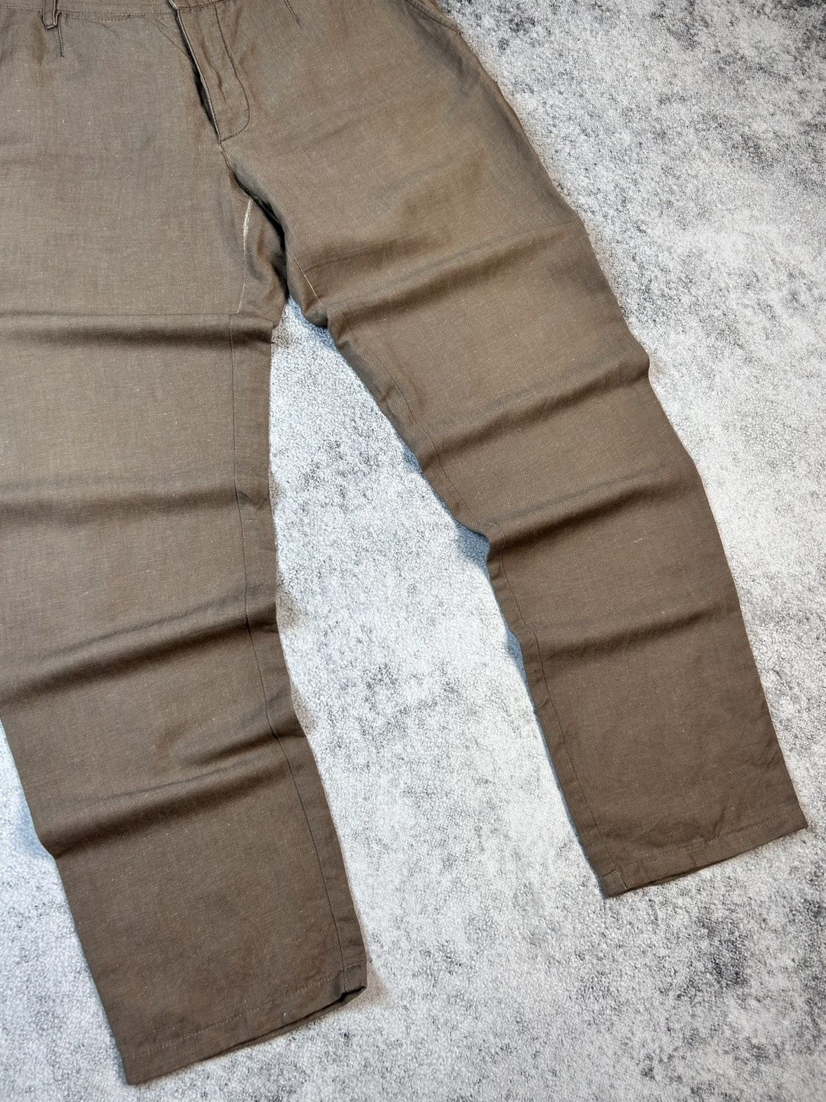 Prada Vintage Prada Milano Brown Check Straight Cotton Pants Size US 36 / EU 52 - 2 Thumbnail