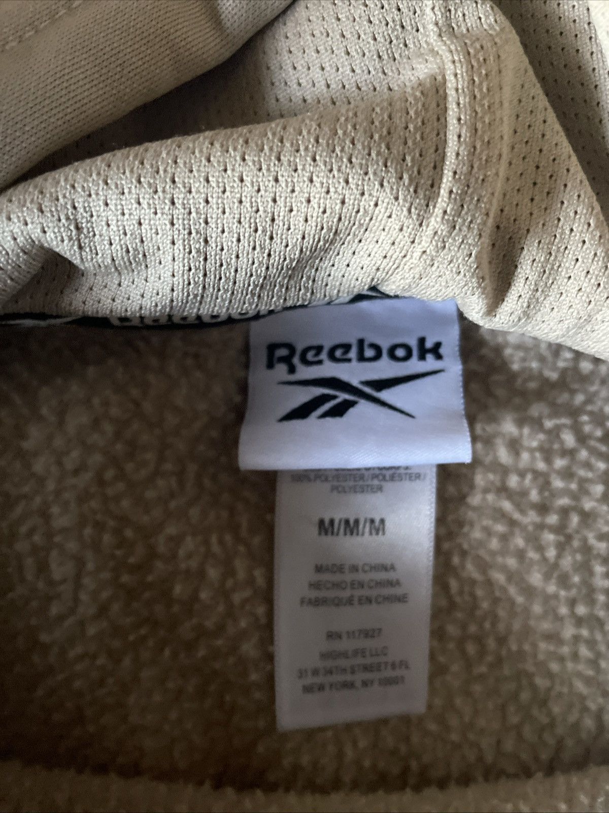 Reebok Reebok Men’s Medium Hoodie Beige Pullover Sweatshirt Size US M / EU 48-50 / 2 - 2 Thumbnail