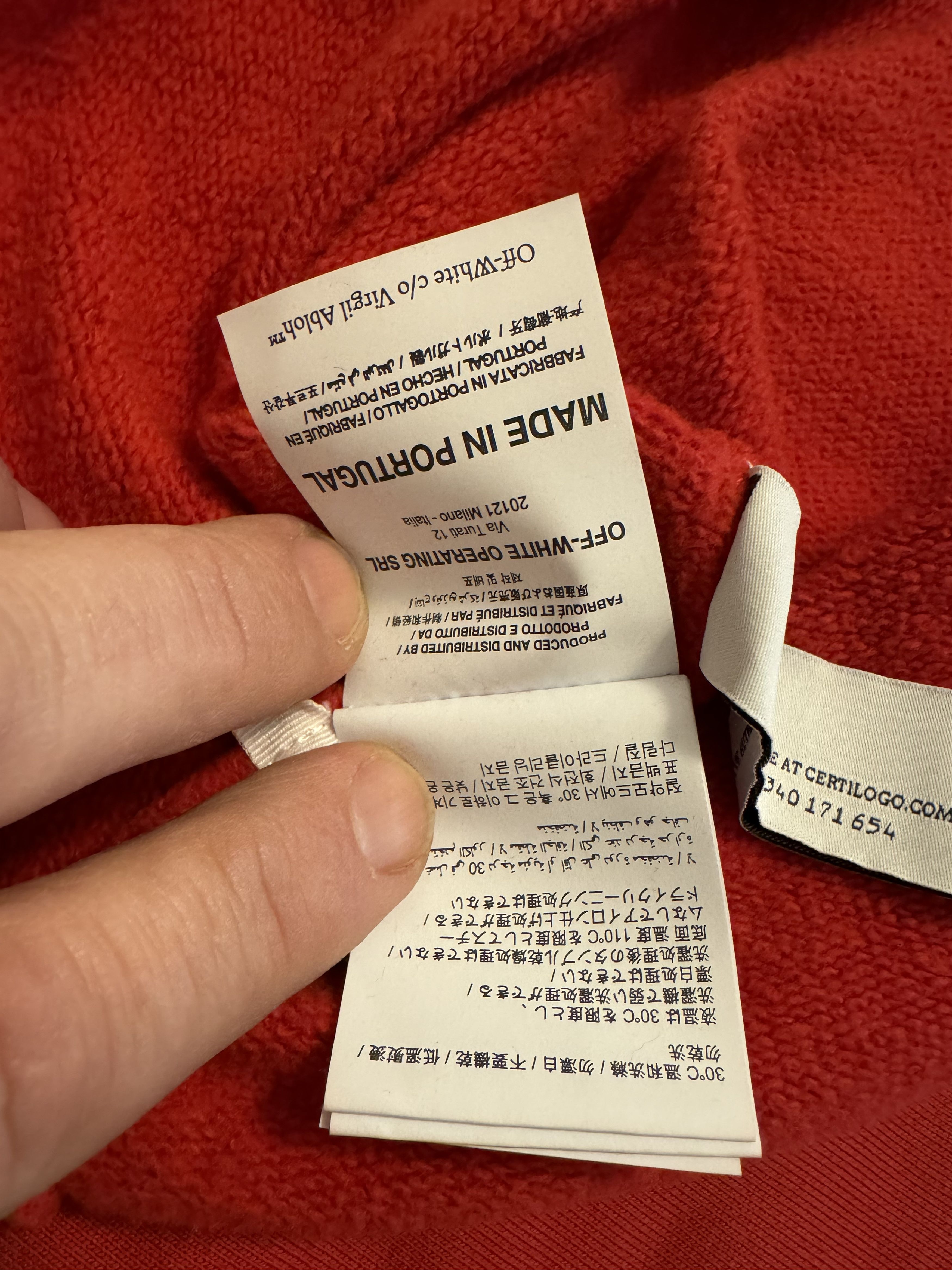 Off-White Off-White Arrows-print logo hoodie red Size US XL / EU 56 / 4 - 7 Thumbnail