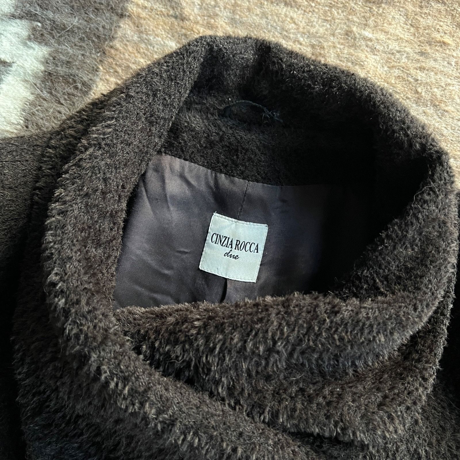 Cinzia Rocca Cinzia Rocca Alpaca Wool Italian Luxury Coat 9776AC Size L / US 10 / IT 46 - 2 Thumbnail