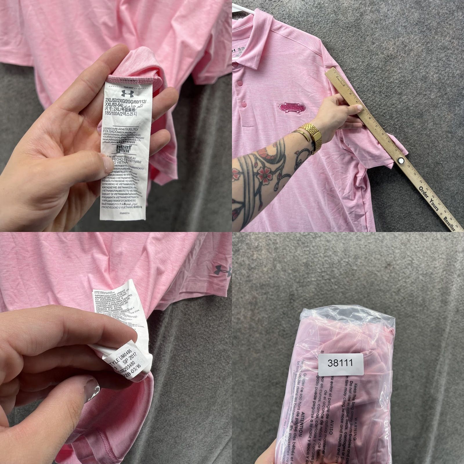 Under Armour Under Armour Polo Shirt Mens 2XL Pink HeatGear Boca Grove Golf Short Sleeve Loose Performance Size US XXL / EU 58 / 5 - 8 Thumbnail