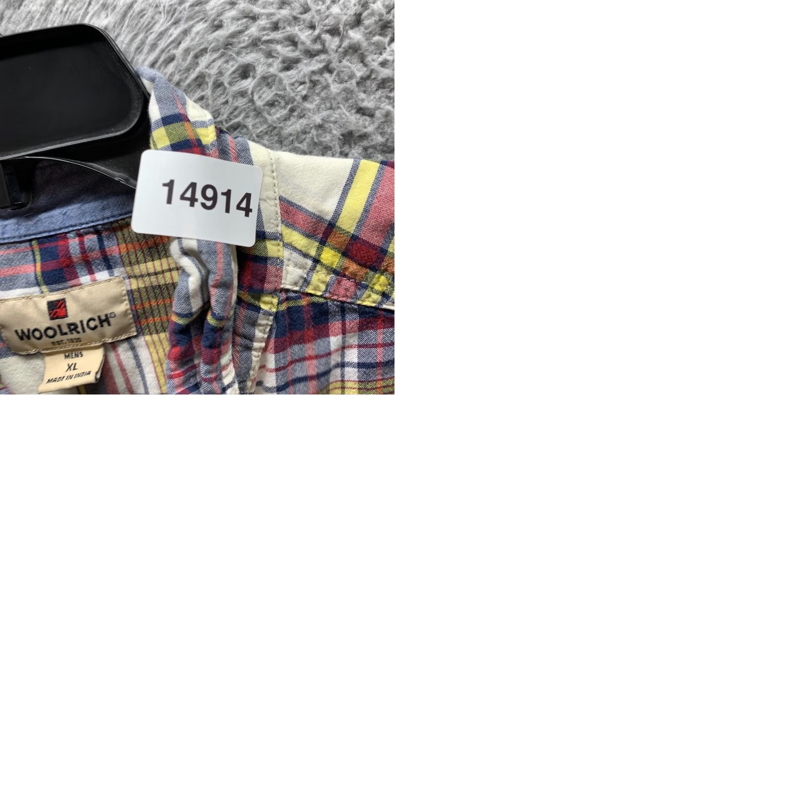Vintage Woolrich Shirt XL Reg Button-Up Plaid Mens Outdoors 90s Orange Red Cotton Short Sleeve Button-Down Collar Mens Size US XL / EU 56 / 4 - 10 Thumbnail