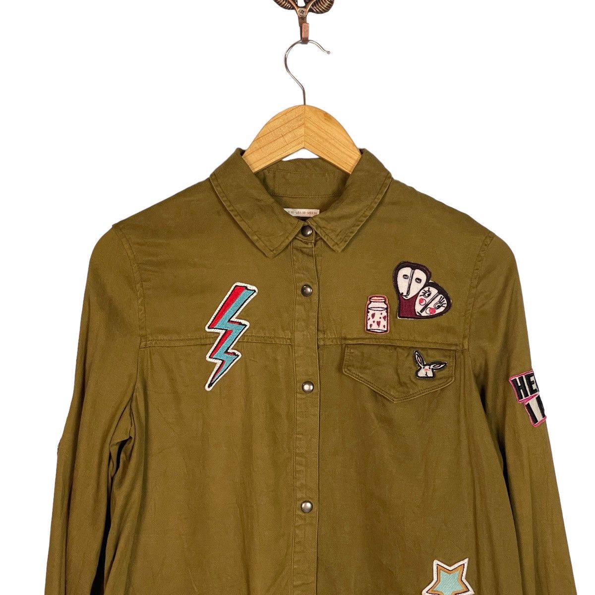 Zara Zara TRF Patched Shacket Jacket Size XS / US 0-2 / IT 36-38 - 3 Thumbnail