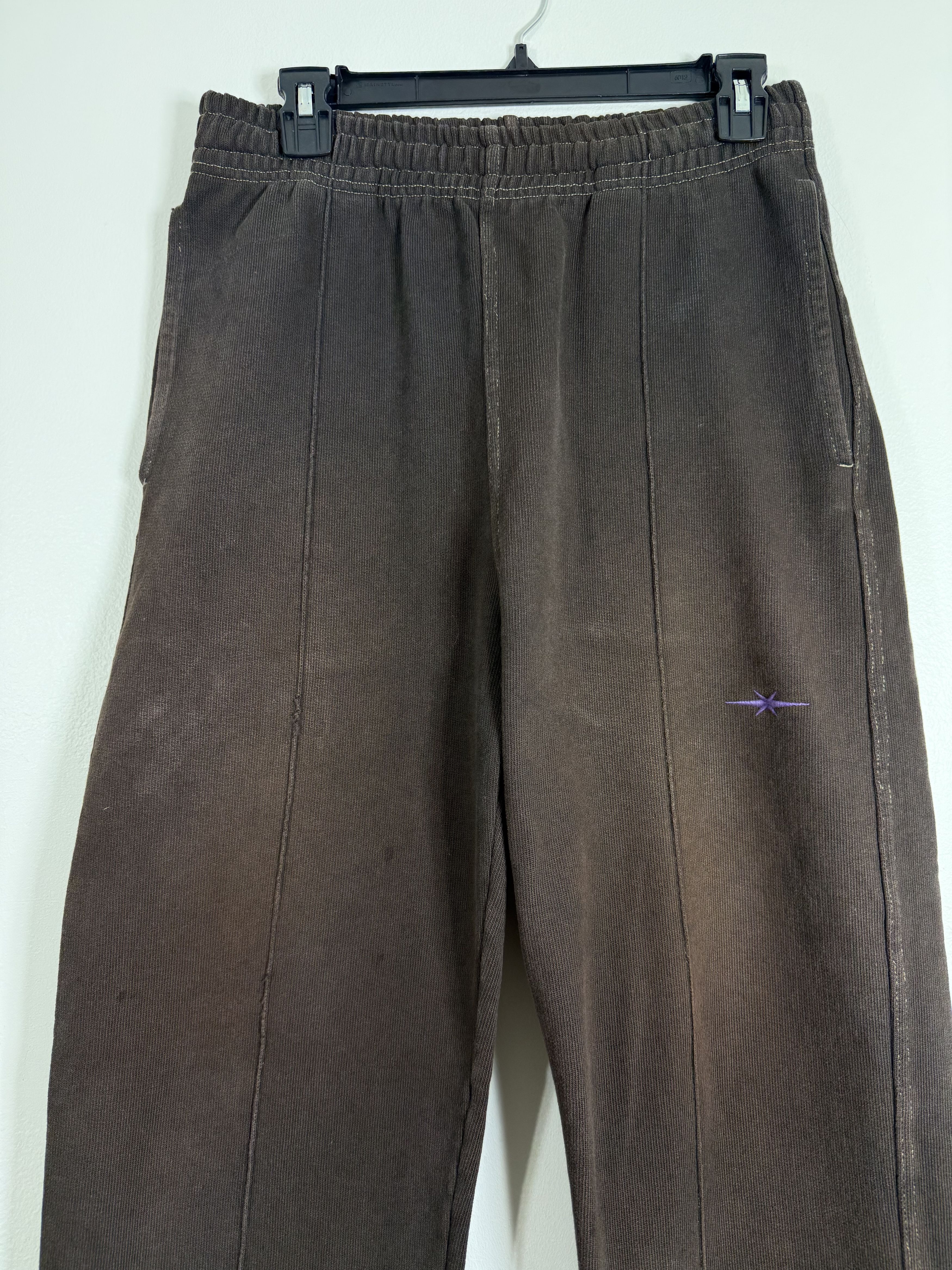 Phipps Brown Washed Gradient Sweatpants Size US 32 / EU 48 - 2 Thumbnail