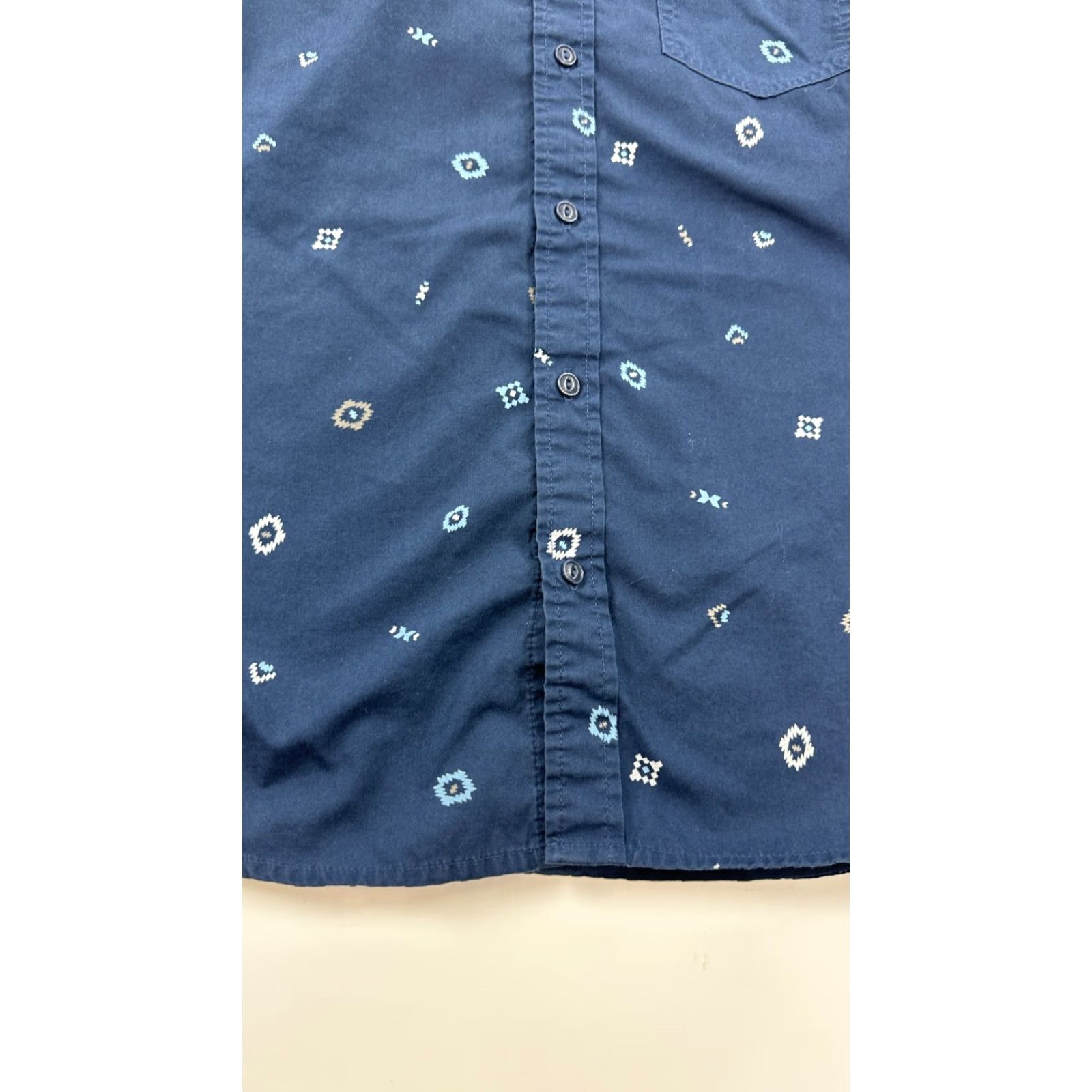 Levi's Levi's Button-Up Shirt Mens Small Blue Geometric Cotton Short Sleeve Casual Size US S / EU 44-46 / 1 - 2 Thumbnail