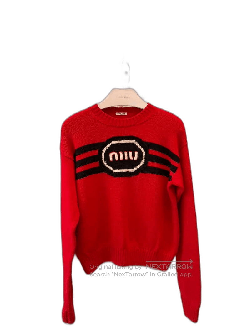Miu Miu Red Miu Miu Wool Sweater for Sale-yf. Size US M / EU 48-50 / 2 - 1 Thumbnail