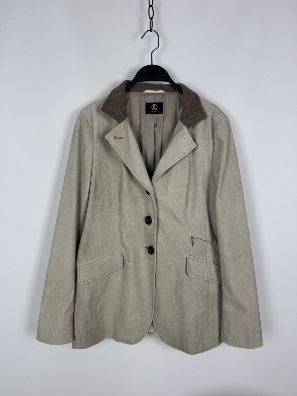 Bogner Bogner Cotton Blend Women’s Blazer Jacket Size L / US 10 / IT 46 - 2 Thumbnail