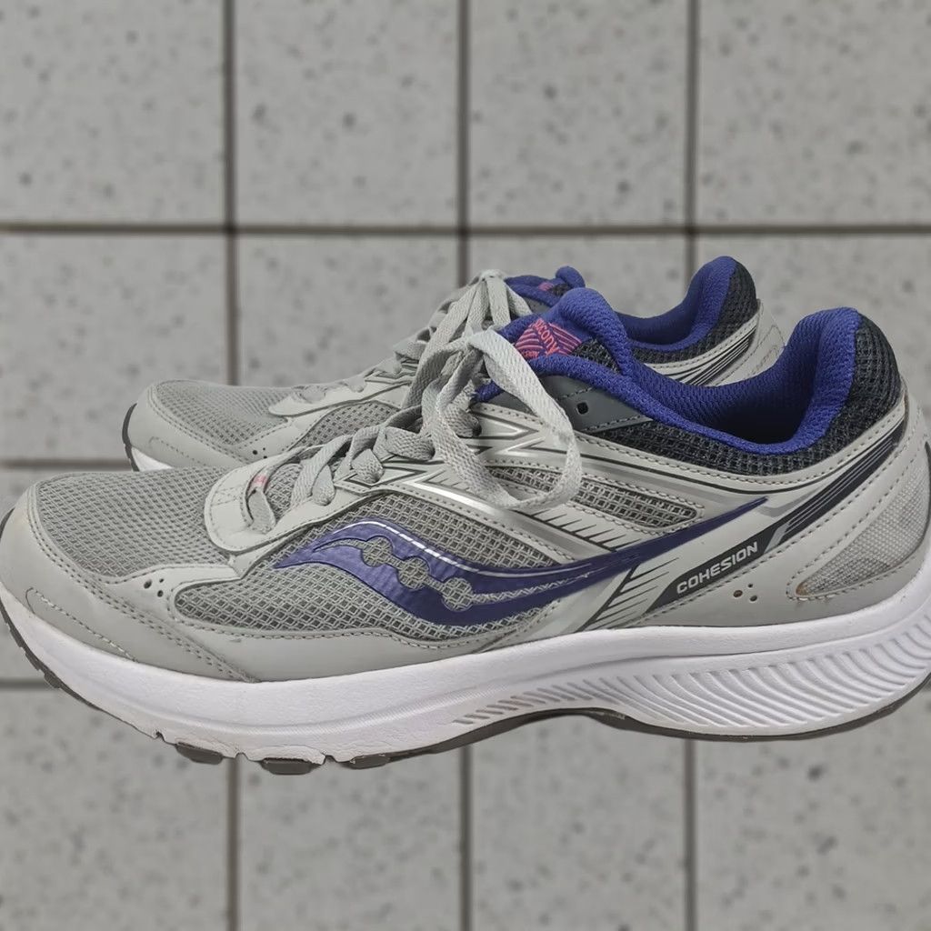 Saucony Saucony Cohesion 9 Women Sneaker Shoes Size 11 Gray Purple Athletic Running Casual Sports Comfort Size US 9 / IT 39 - 1 Thumbnail