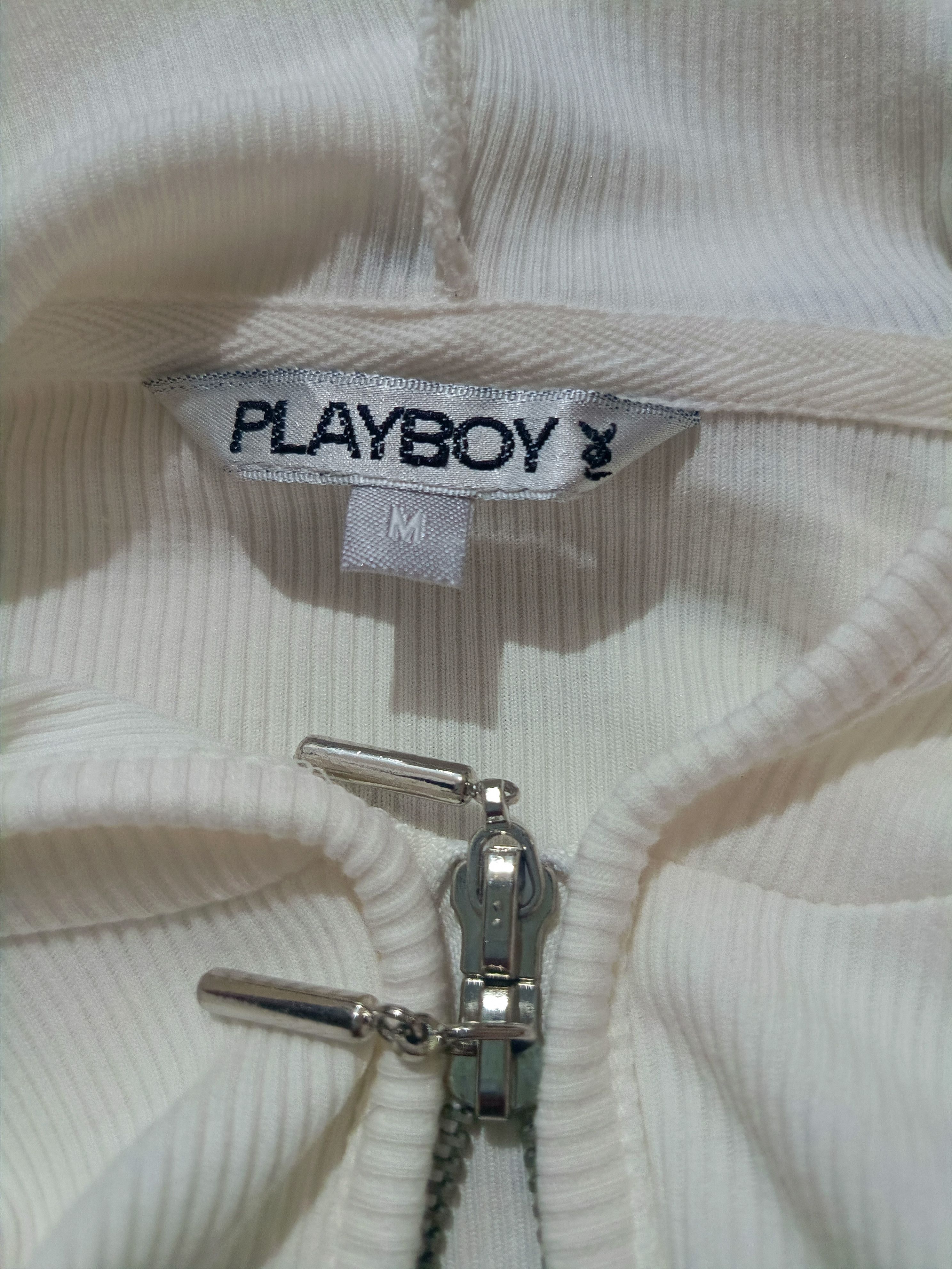 Playboy Vintage Playboy Rib Hoodie Zip Up Size M / US 6-8 / IT 42-44 - 6 Thumbnail