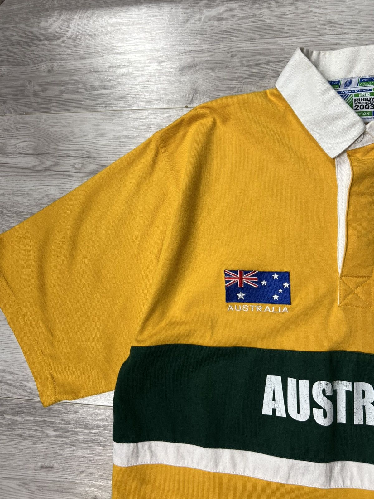 Canterbury of New Zealand Vintage Australia Rugby World Cup 2003 IRB Polo Shirt Jersey Size US L / EU 52-54 / 3 - 8 Thumbnail