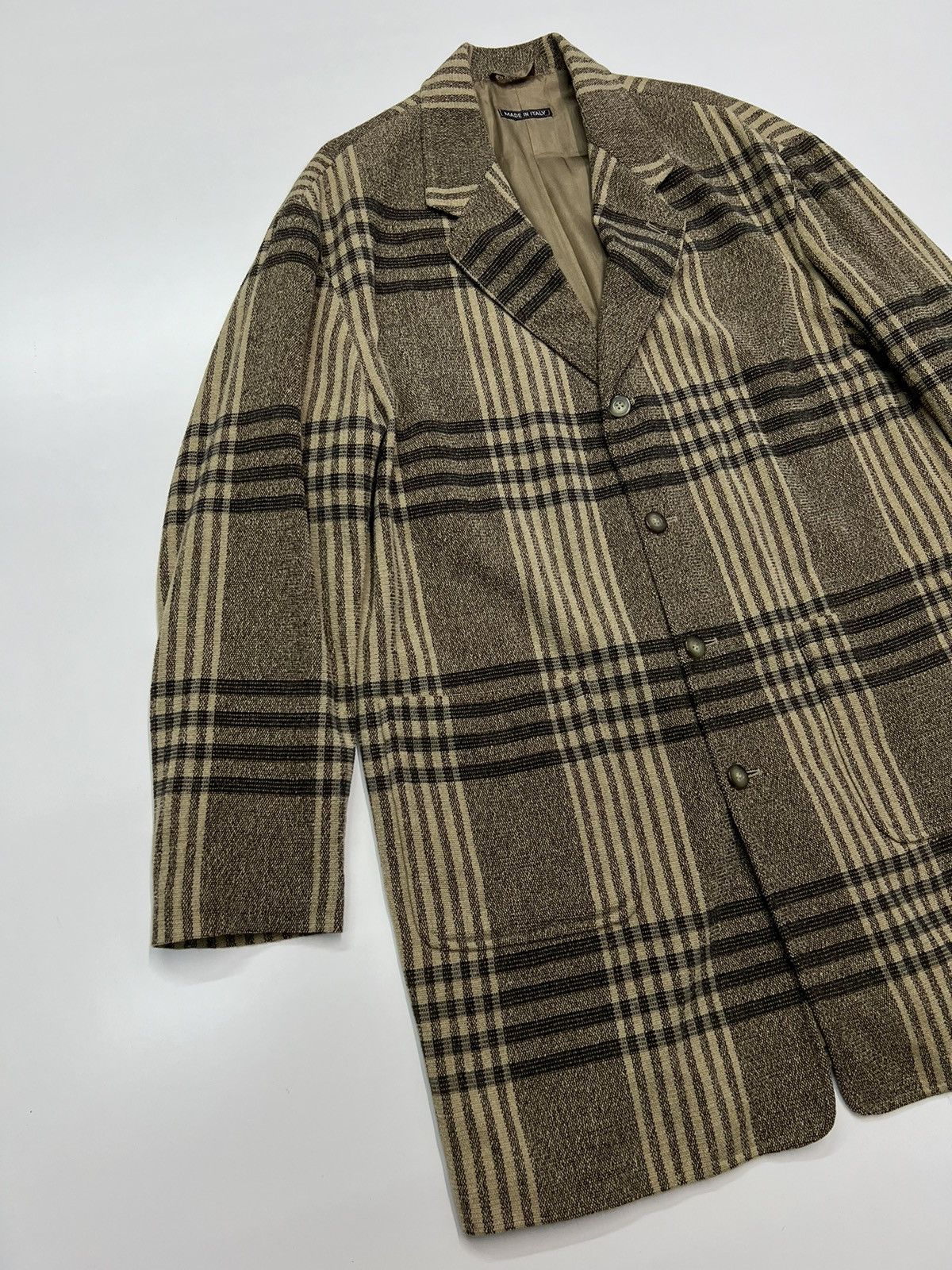 Emporio Armani 🔥EMPORIO ARMANI CHECKERED COAT SIZE 48 Size US M / EU 48-50 / 2 - 4 Thumbnail