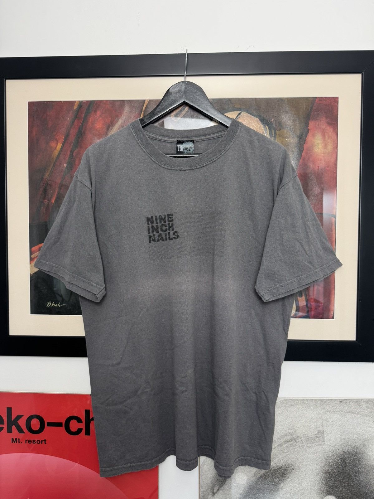 Band Tees Vintage Y2k Nine Inch Nails Band Tee Rock Fade Giant Tag Size US XL / EU 56 / 4 - 1 Thumbnail