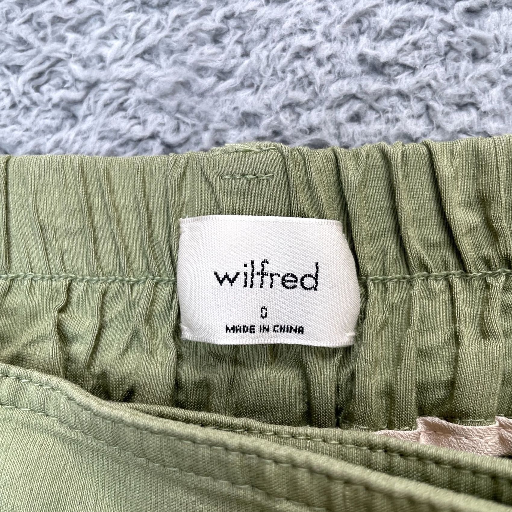 Aritzia Aritzia Pants Womens 0 Green Wilfred Kafka Cargo Pockets Linen Cropped Belted Pants Size 25" / US 0 / IT 36 - 3 Thumbnail