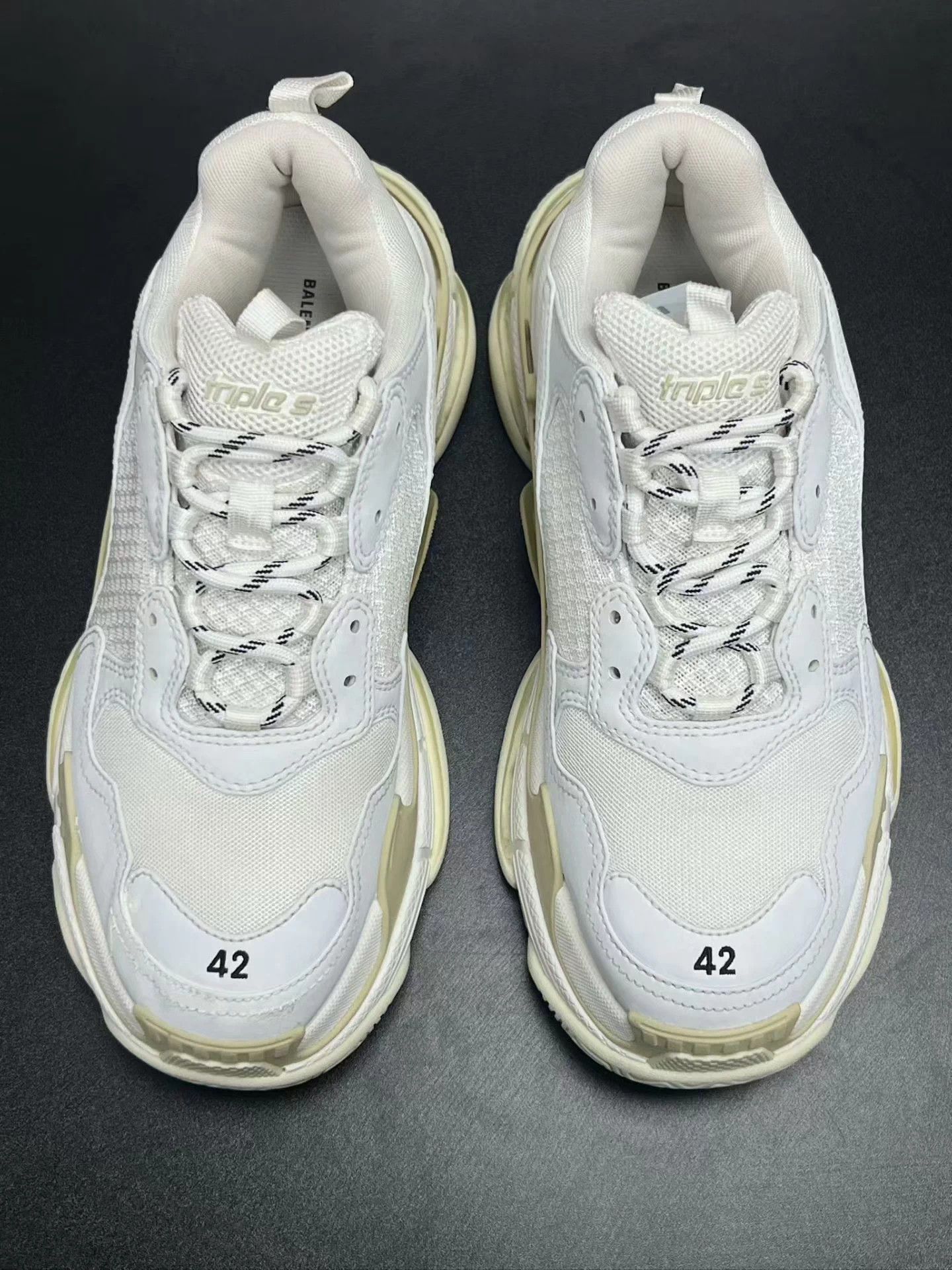 Balenciaga Balenciaga Triple S white brown 42 Worn Once Size US 9 / EU 42 - 3 Thumbnail