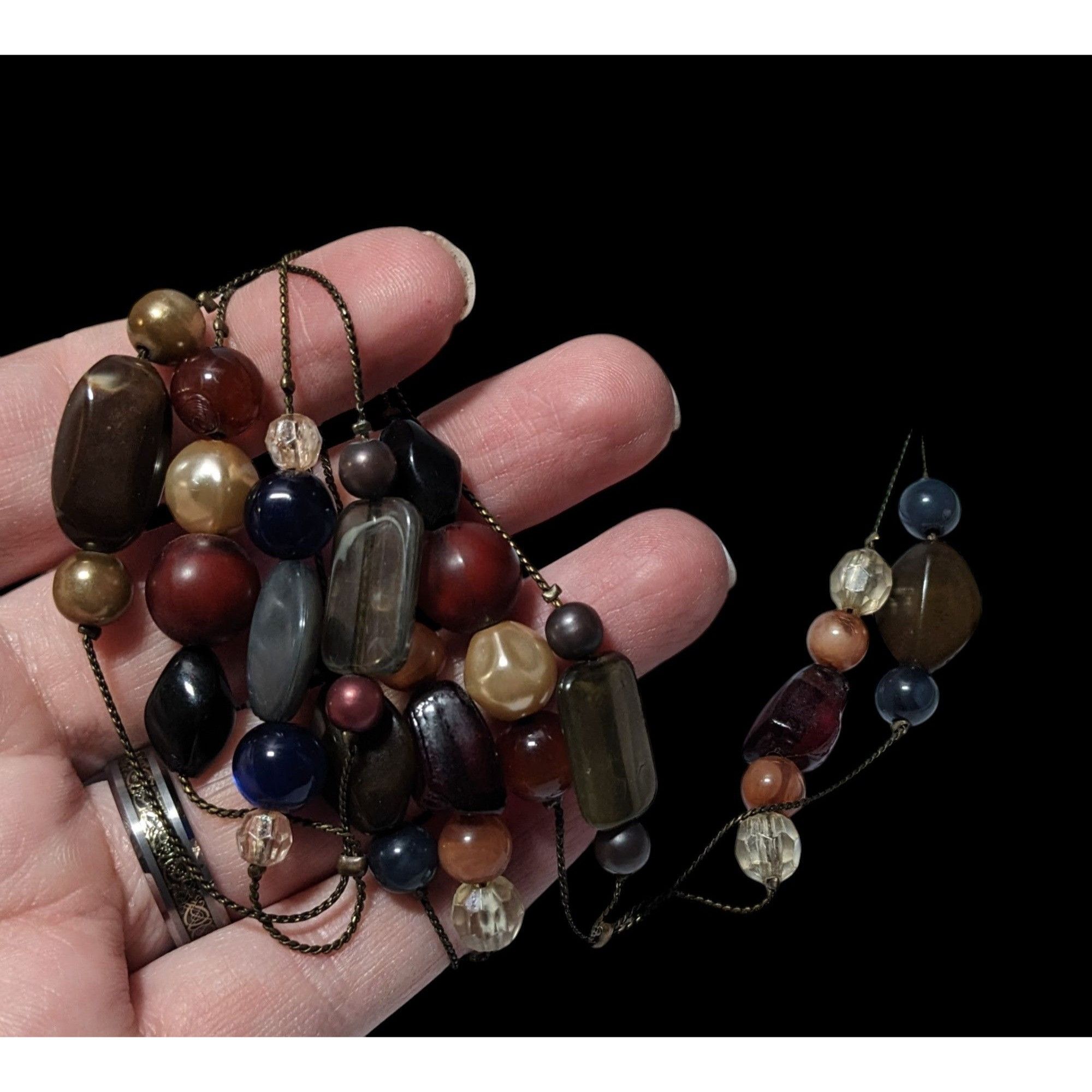 Other Retro Bohemian Cluster Beaded Station Necklace Size ONE SIZE - 3 Thumbnail