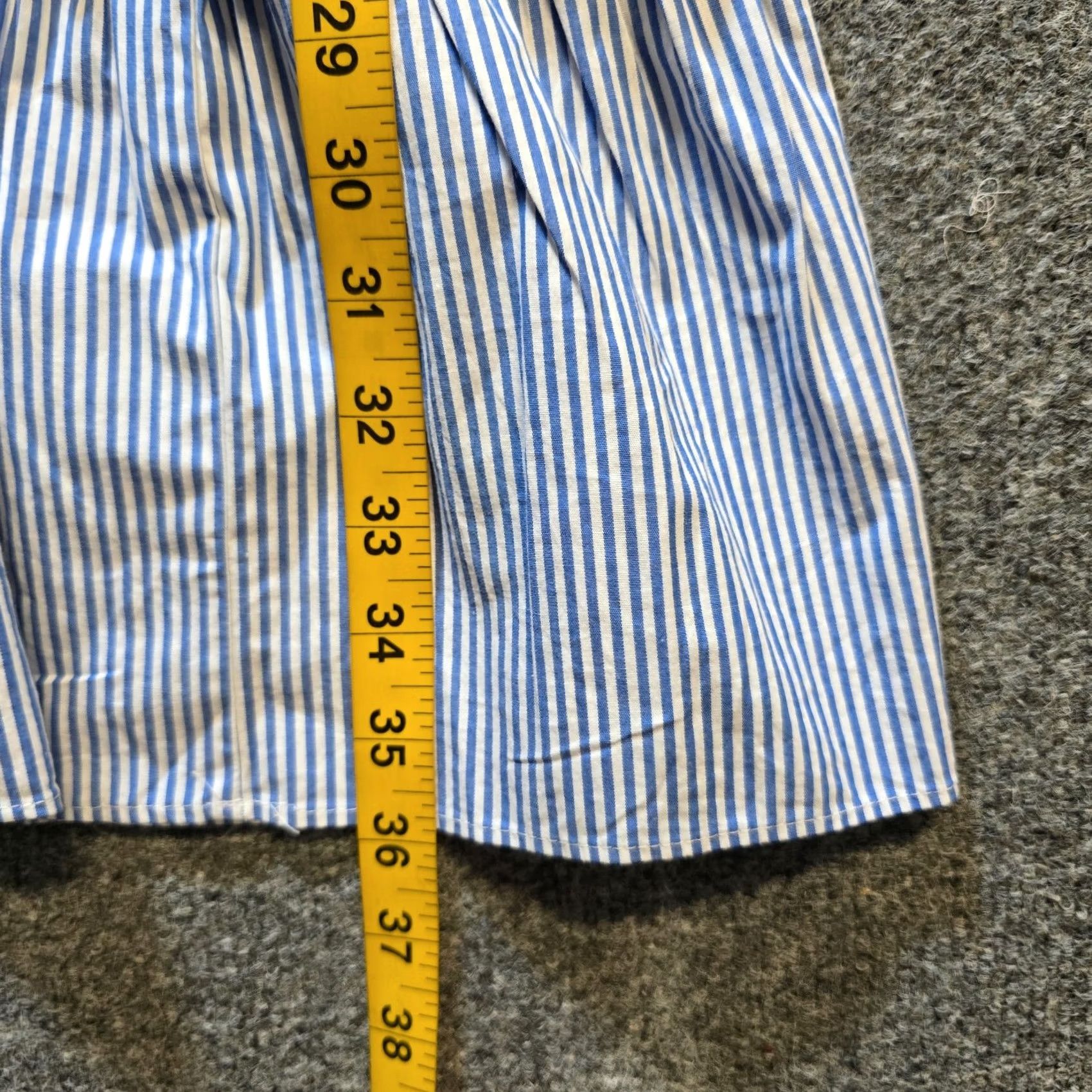J.Crew J.CREW Dress Size 10 White Blue Striped A-Line Long Sleeve Tiered Preppy Classic Dress Women Knee Length Summer Spring Size L / US 10 / IT 46 - 7 Thumbnail
