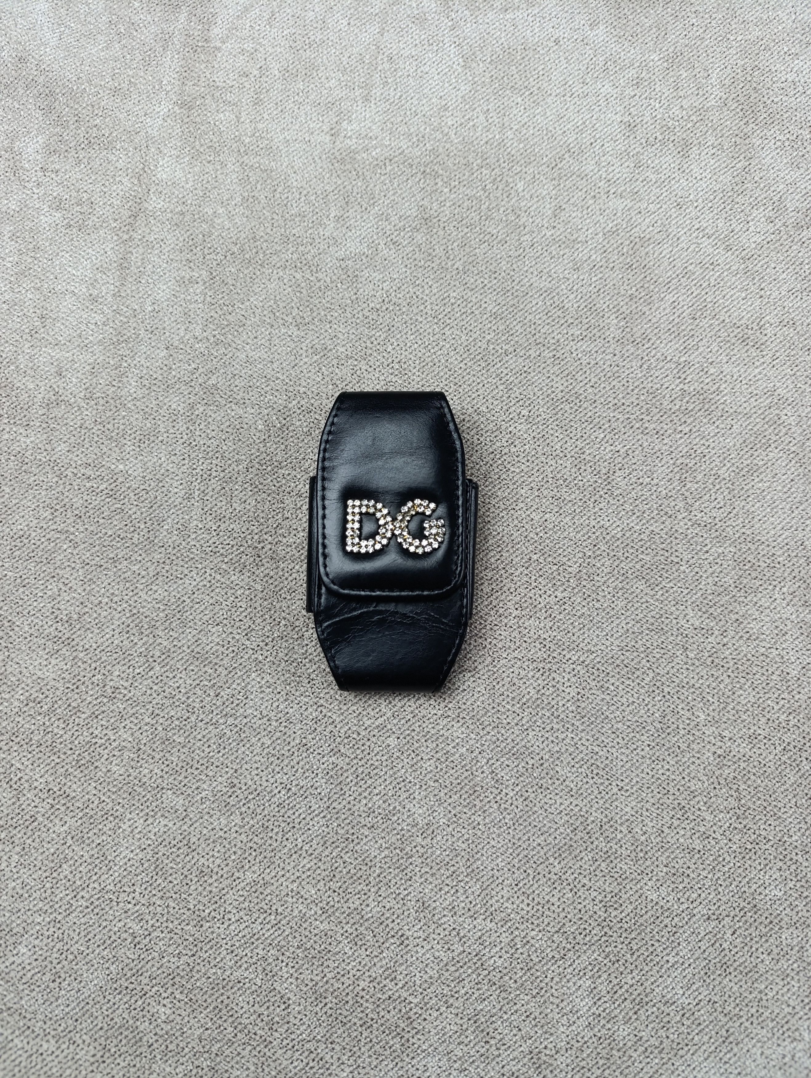Dolce & Gabbana Dolce Gabbana Black Leather Case/ Bag Size ONE SIZE - 15 Thumbnail