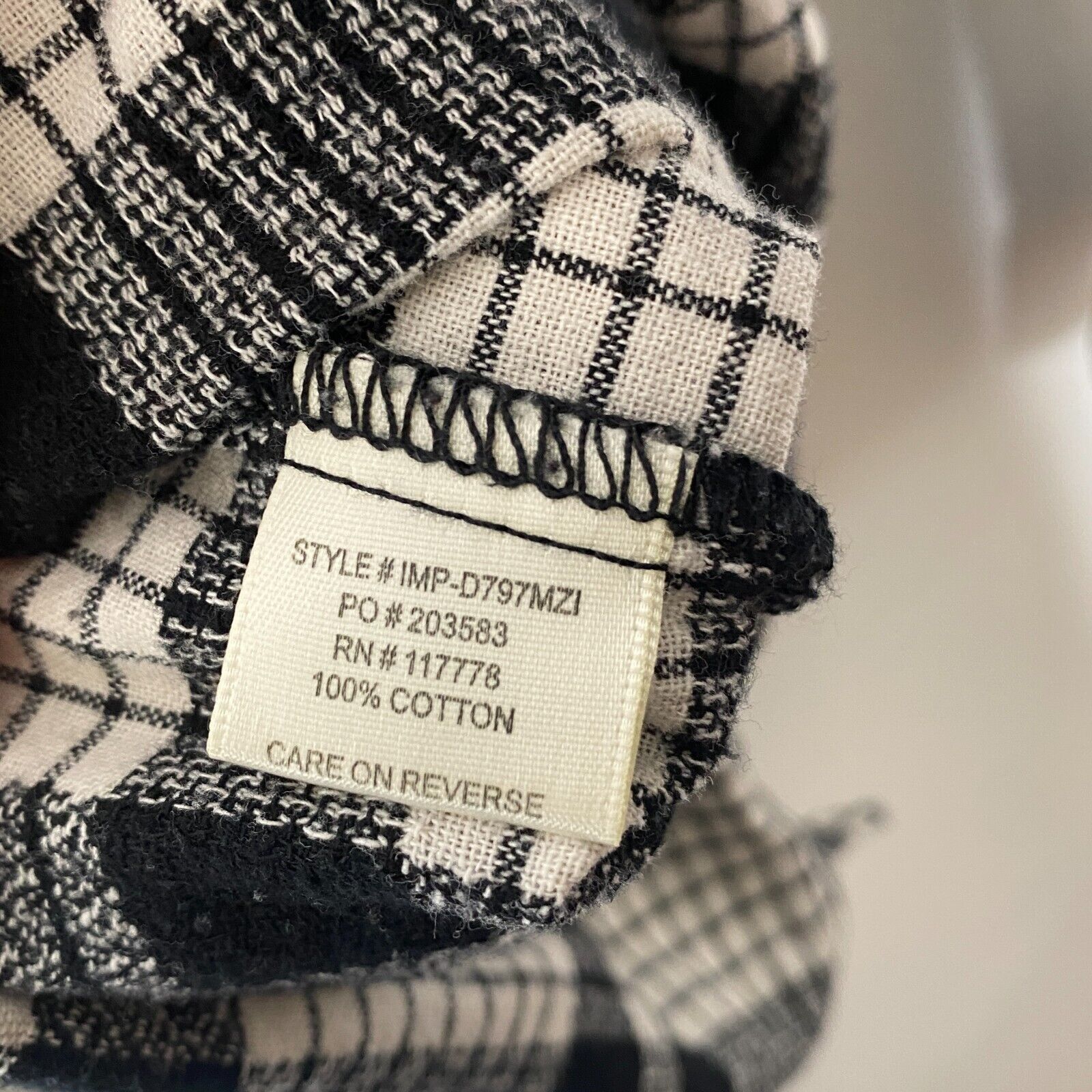Other Lovestitch Long Sleeve Black White Plaid Flannel Shirt S Size XS / US 0-2 / IT 36-38 - 7 Thumbnail