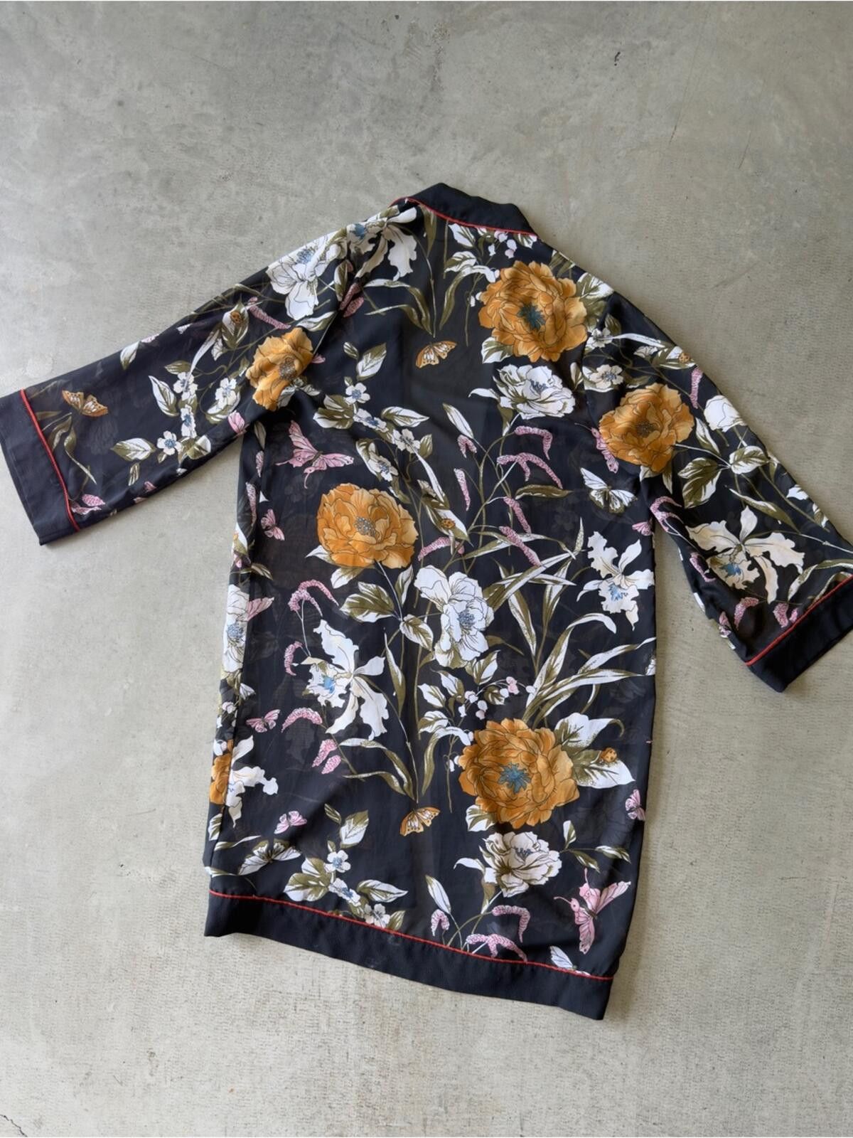 Fashion Nova Fashion Nova / Floral Kimono / Black Multi Size ONE SIZE - 3 Thumbnail