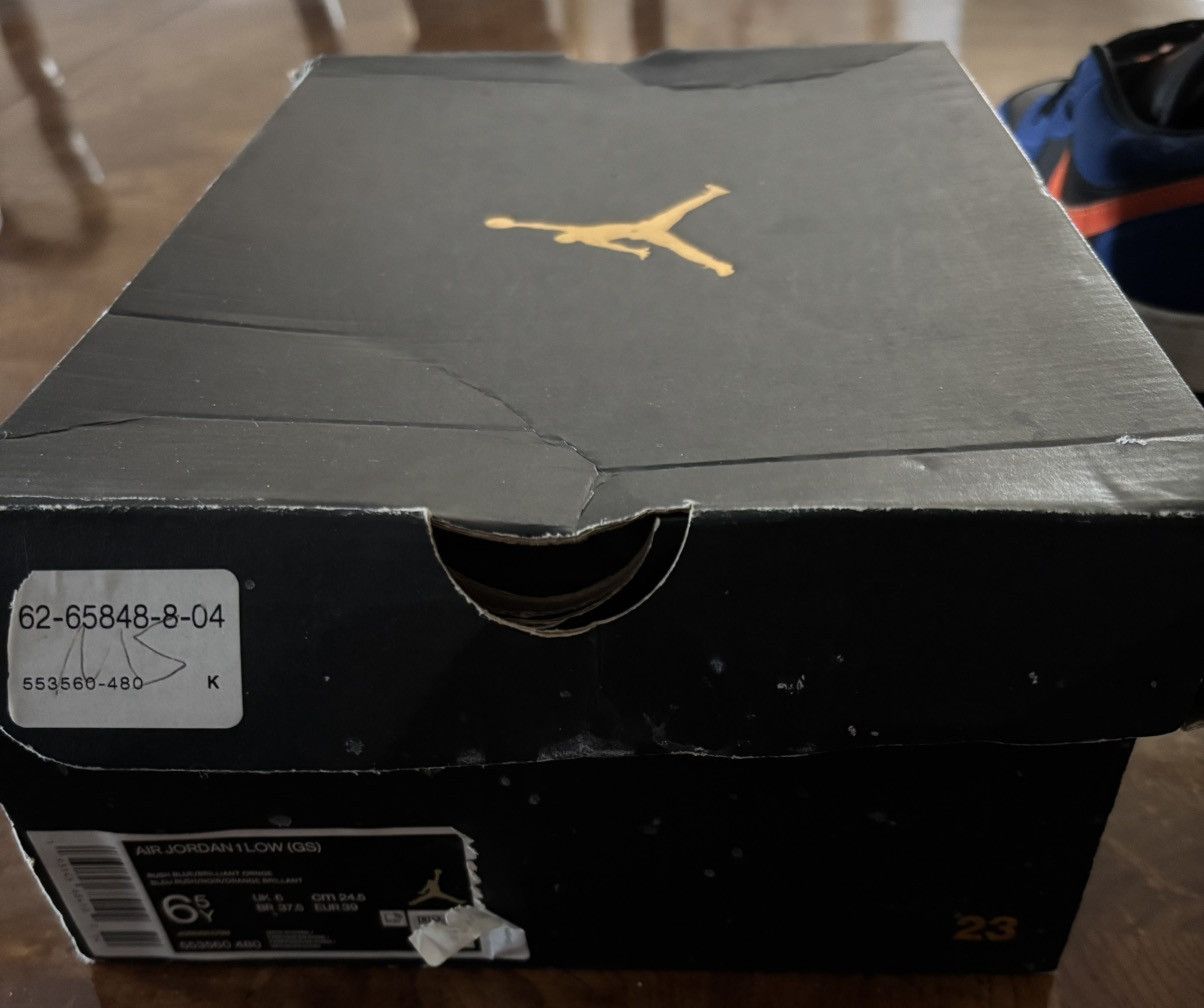 Jordan Brand Air Jordan 1 Low GS 'Rush Blue' Size US 6.5 / EU 39-40 - 8 Thumbnail