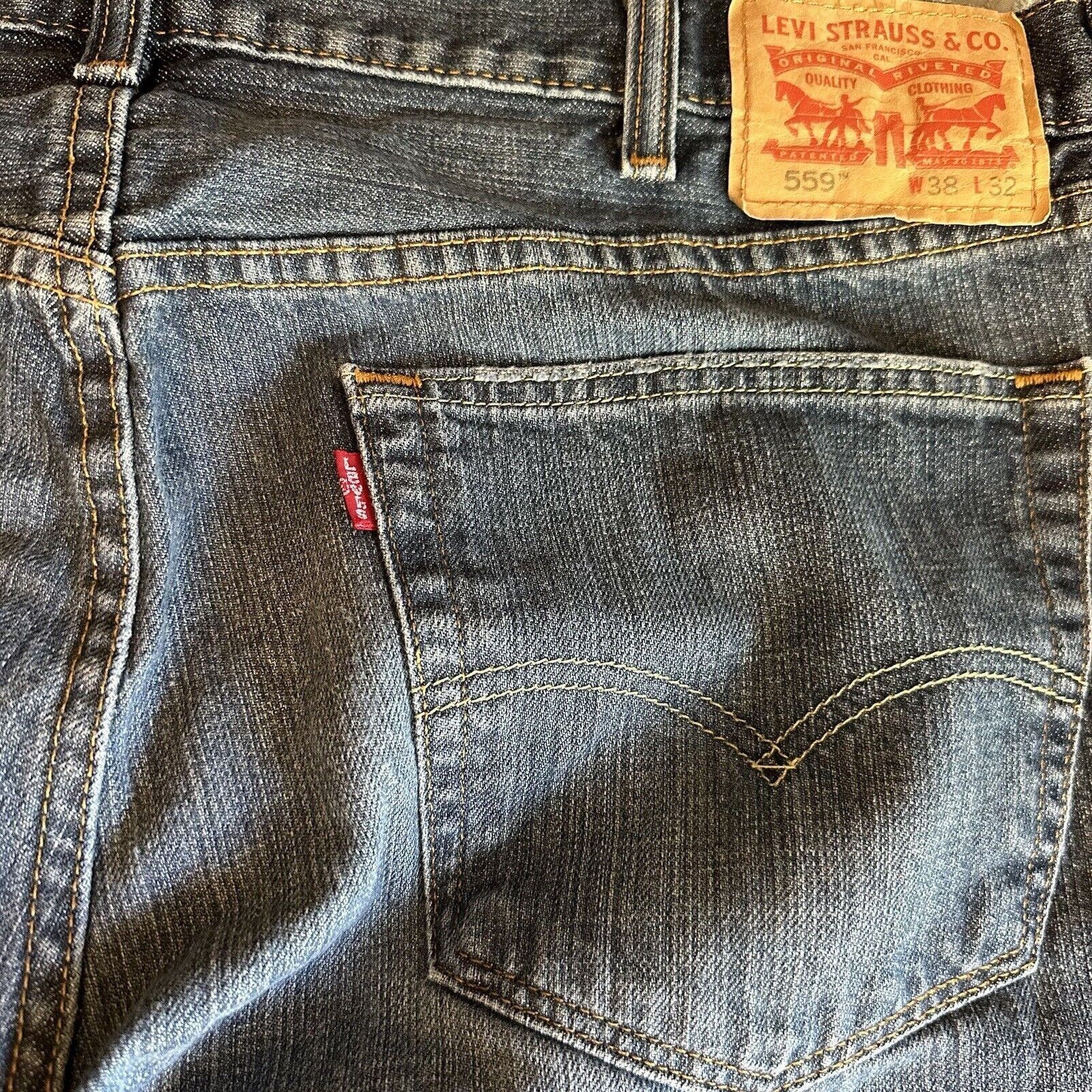 Levi's Levi's 559 Jeans Mens W38 L32 Straight Medium Wash Blue 2014 Size US 38 / EU 54 - 9 Thumbnail