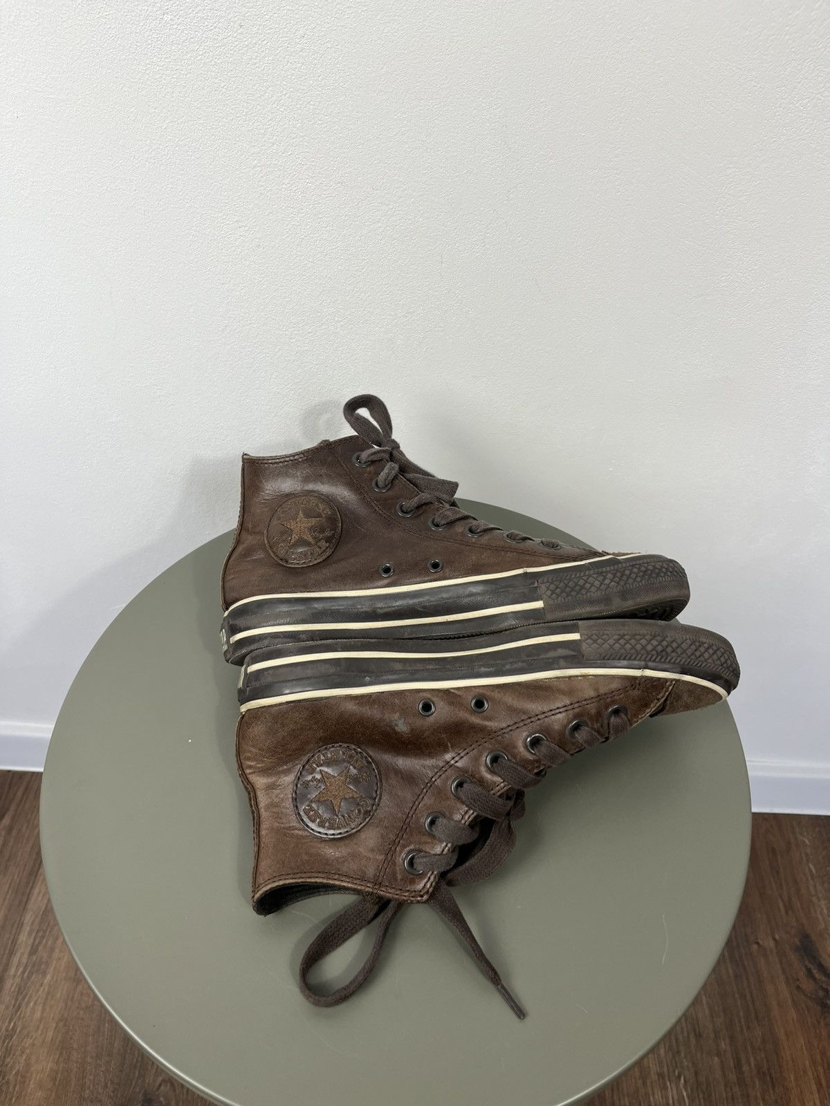 Converse Vintage Converse All Star Leather High Top Sneakers EU 38 Size US 7.5 / IT 37.5 - 8 Thumbnail
