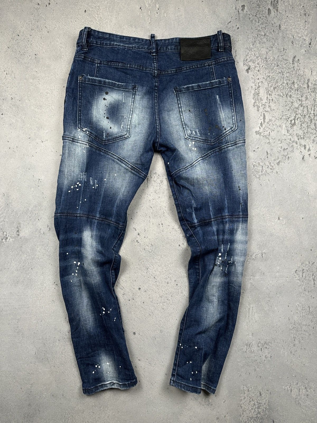 Dsquared2 Dsquared2 Distressed Vintage Wash Biker Jeans Splatter Rare Size US 34 / EU 50 - 2 Thumbnail