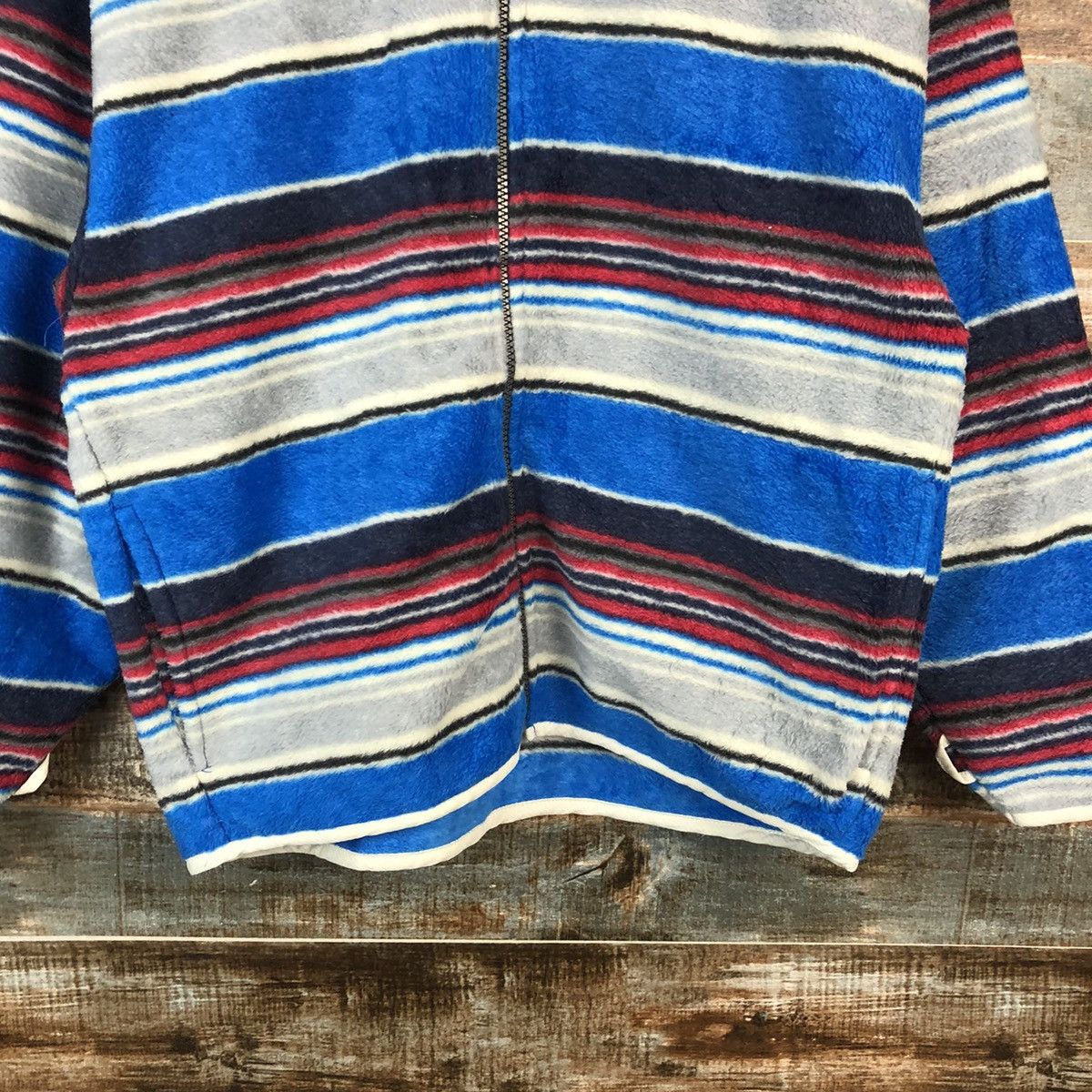 Ellesse × Homespun Knitwear Ellesse Blue fleece stripe Knitwear #A2402 Size US M / EU 48-50 / 2 - 6 Thumbnail