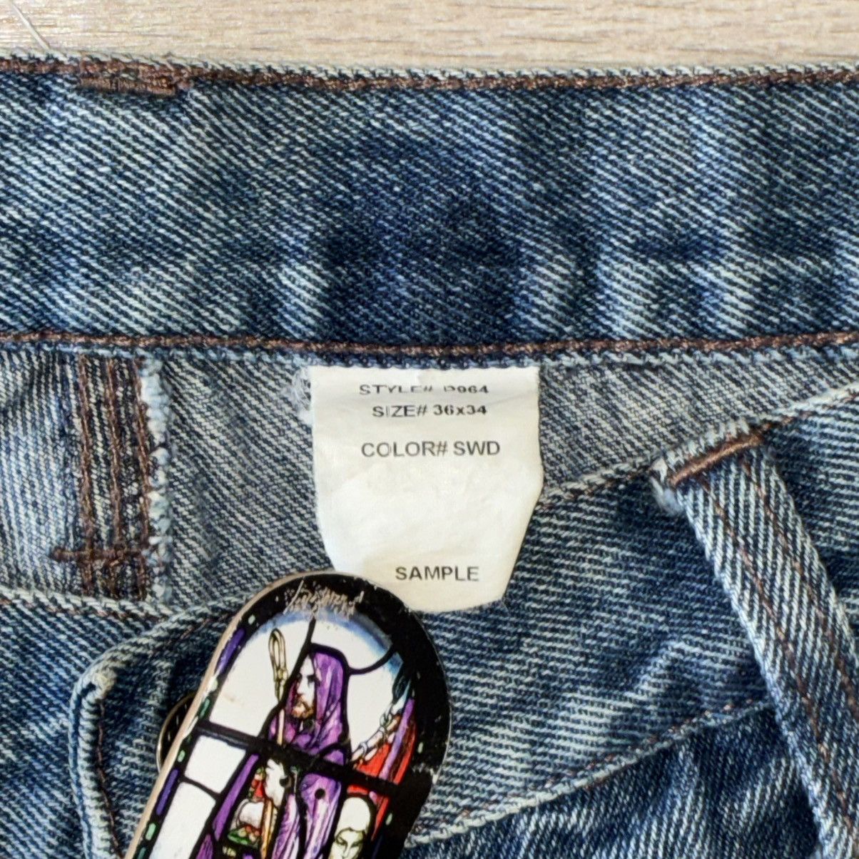 Other vintage sample bear double knee carpenter jeans Size US 34 / EU 50 - 2 Thumbnail