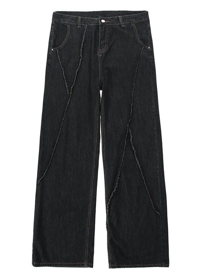 Other Frayed Hip-hop Jeans Torn Patchwork Trousers Loose Casual Size US 34 / EU 50 - 6 Thumbnail